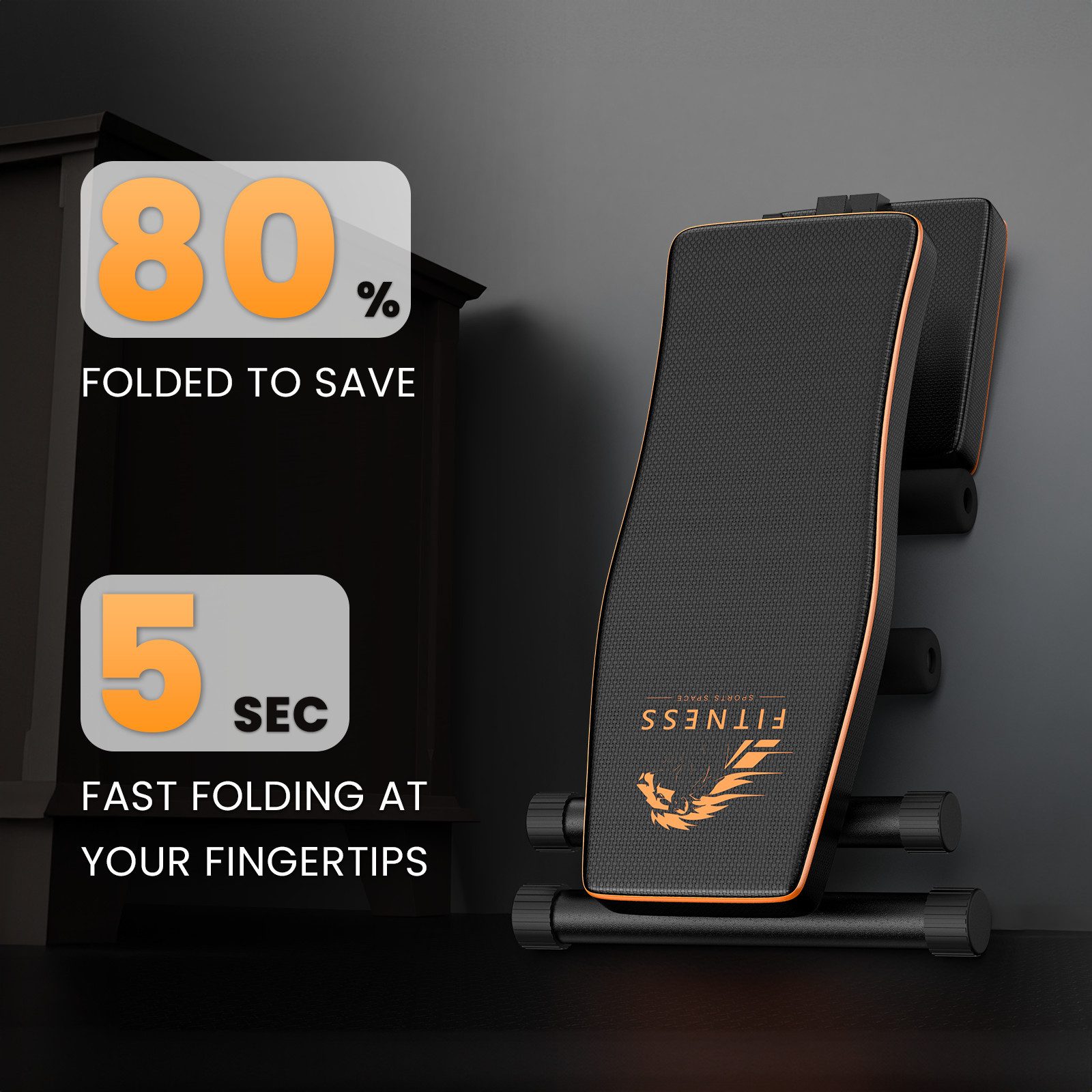 Botifly Hantelbank Verstellbare Hantelbank Mit Widerstandsbänder, (Hantelbank für Zuhause - Tragfähigkeit 400 kg - für Ganzkörpertraining), 8-Fach Rückenlehne - 4-stufig verstellbarer Sitz