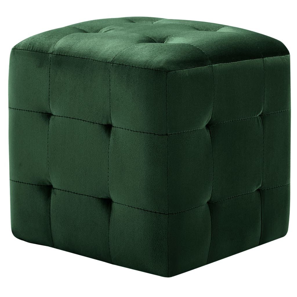 vidaXL Polsterhocker Pouf 2 Stk. Grün günstig online kaufen