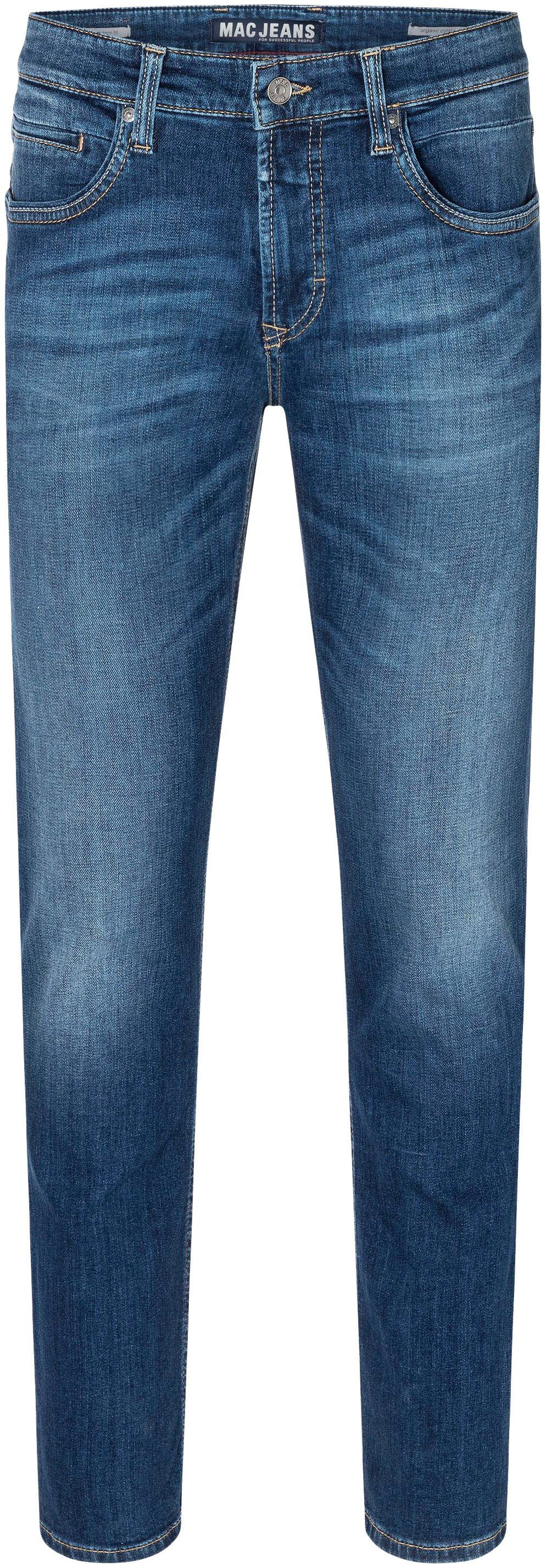 MAC Straight-Jeans Arne Pipe blue stonewash