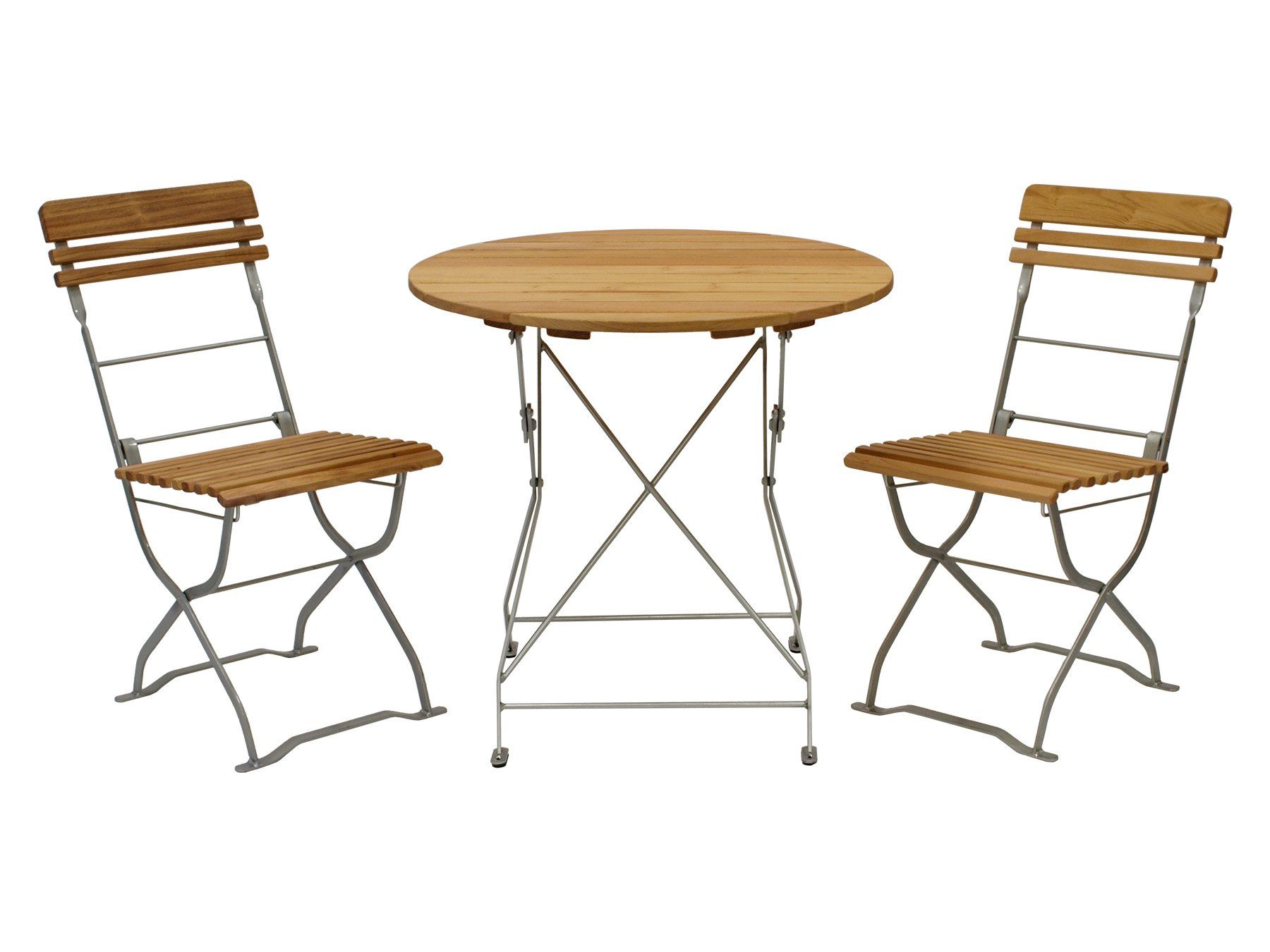 DEGAMO Garten-Essgruppe MÜNCHEN, (3-tlg), Gestell Flachstahl pulverbeschichtet, Belattung Robinie, klappbar. € 318,79, (€ 318,79 pro 1 Stk).