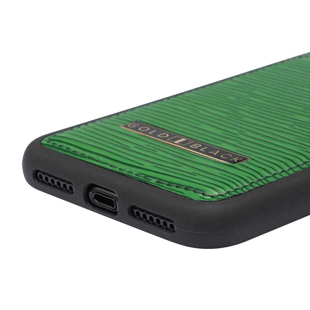 GOLDBLACK Handyhülle GOLDBLACK iPHONE 11 PRO LEDERHÜLLE UNICO-Prägung GRÜN