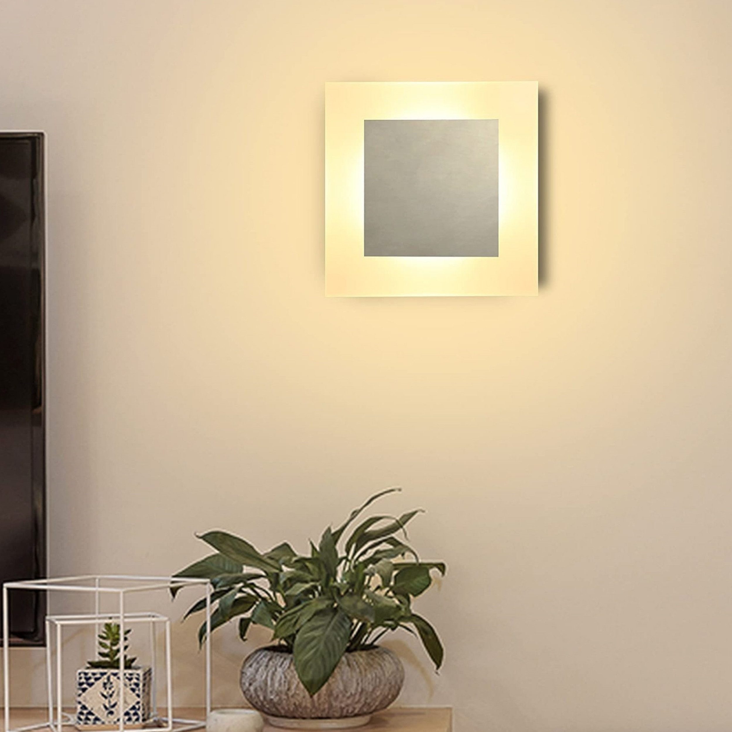 ZMH LED Wandleuchte Innen Modern Wand 16cm 6.8W Warmweiß Flurlampe Treppenh günstig online kaufen