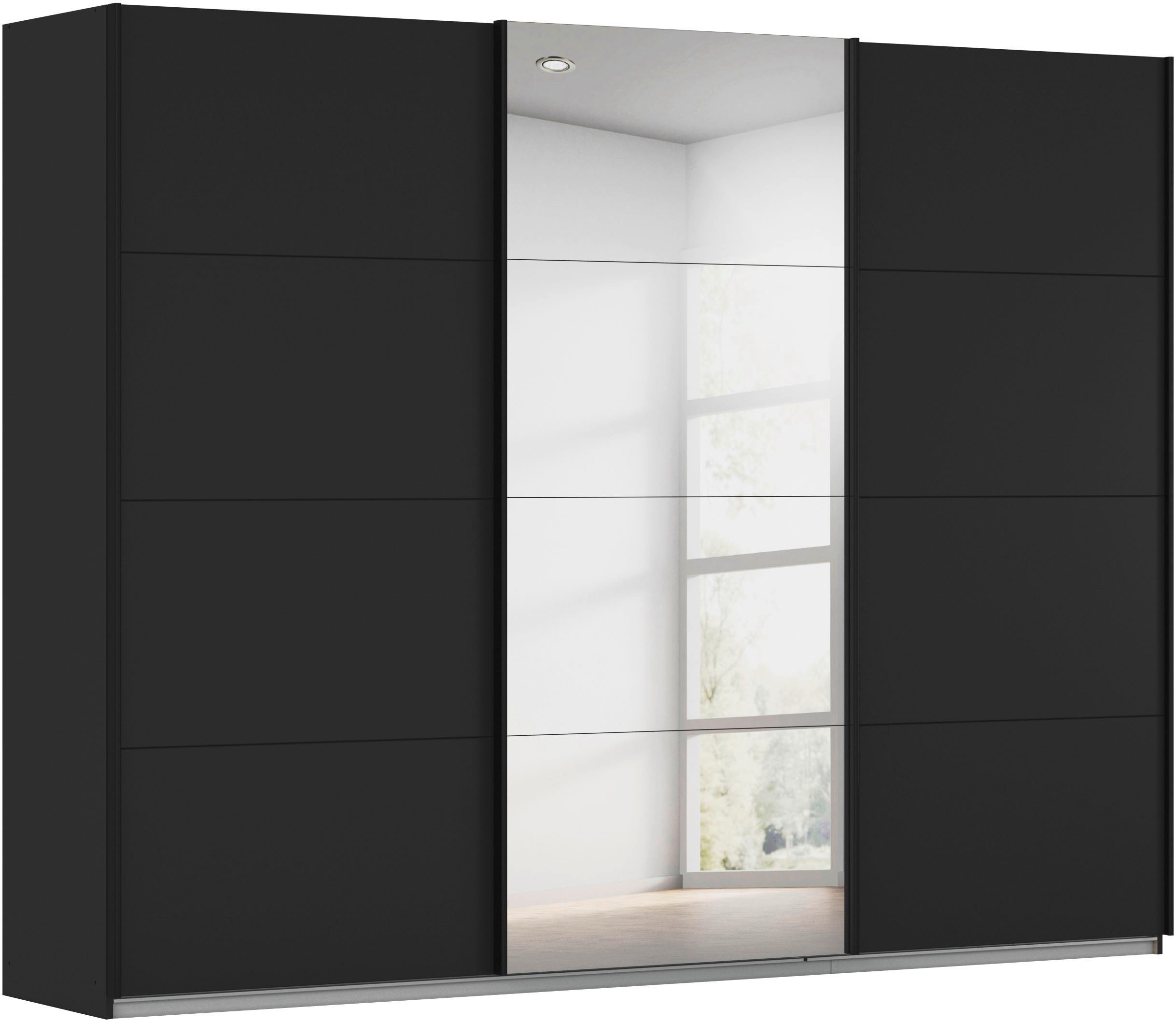 OTTO home Schwebetürenschrank Kleiderschrank Schrank Schlafzimmerschrank Garderobe AGORDO (Breiten 203/271/315/360 cm in drei Griff-Farben - NEU: Farbe SCHWARZ) Top Innenausstattung, in 4 Breiten und 2 Höhen MADE IN GERMANY