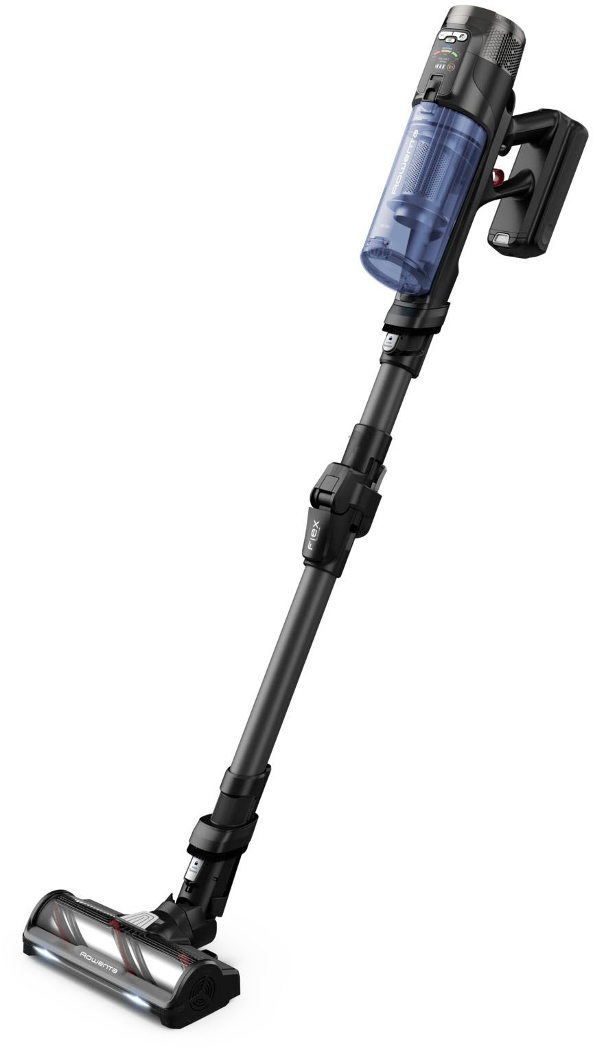 Rowenta Nass-Trocken-Akkusauger X-Force Flex 12.60 Neo, 150 Air Watt, motorisierte Düse, LED-Saugkopf, 380 W, beutellos, besonders leichtes Design, automatische Saugleistungsanpassung, RH9LC1