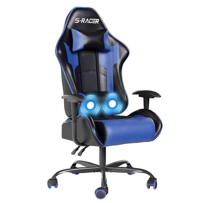 HOMALL Gaming Chair Gaming Stuhl hoher Rückenlehne PC Ergonomischer Rennstuhl mit (Set)