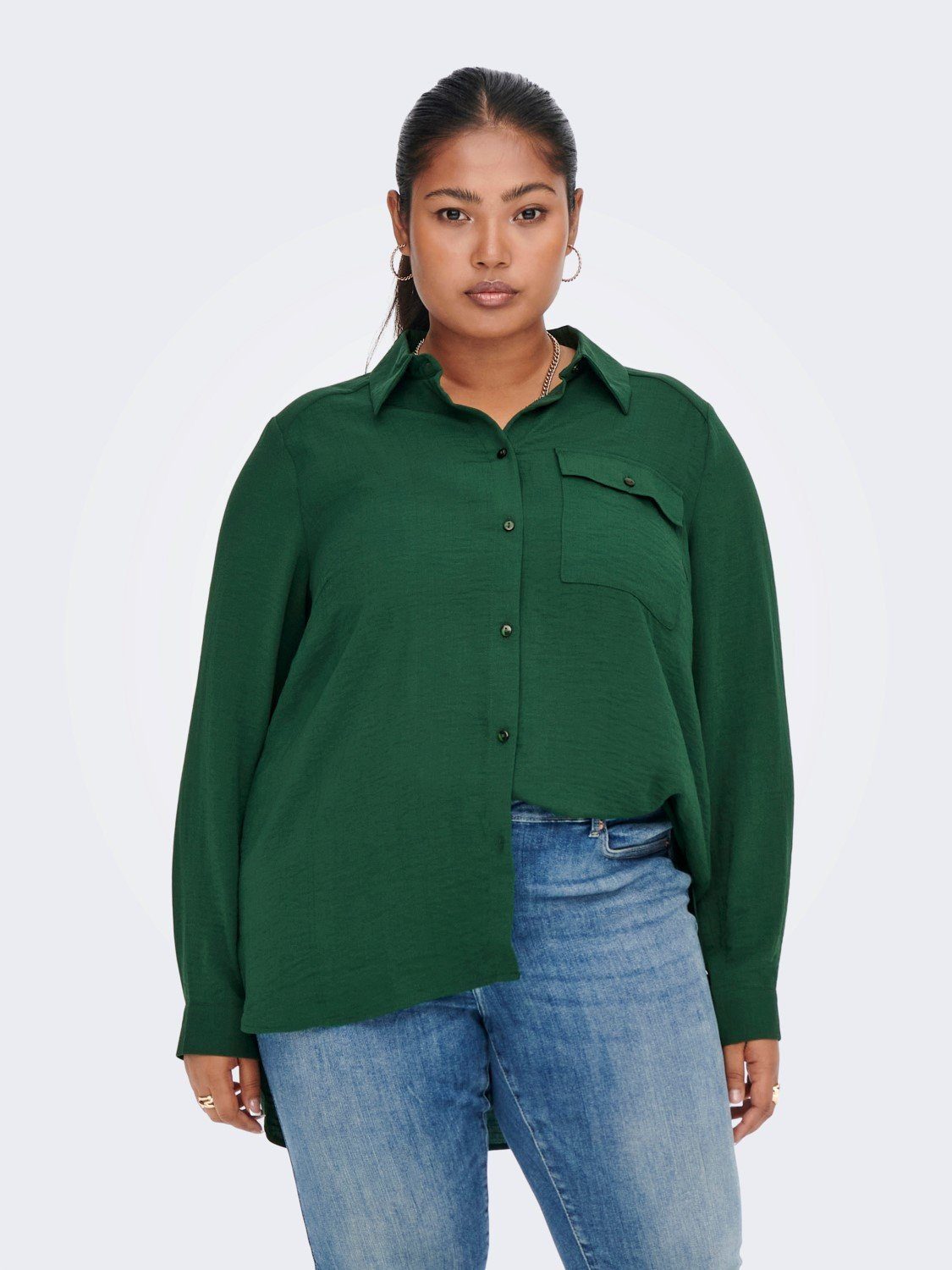 ONLY CARMAKOMA Blusenshirt »4242« (Kentkragen, regular fit) Lange Langarm  Hemd Bluse Große Größen Plus Size Übergröße CARJOLEEN online kaufen | OTTO