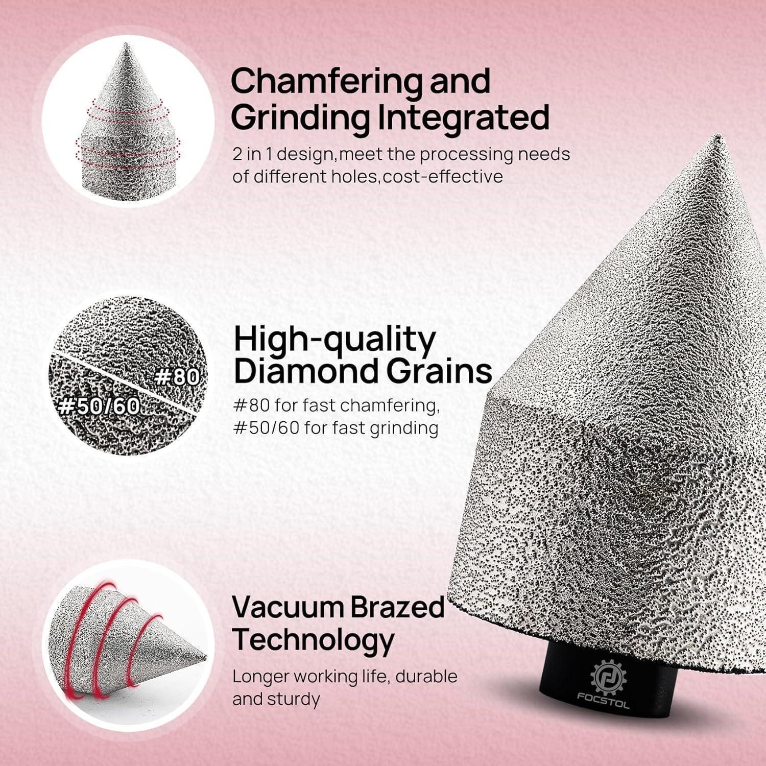 LuxusKollektion Fräsbohrer Fasenbohrer Diamant 50mm M14
