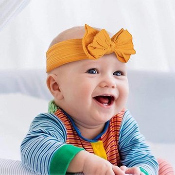 SOTOR Stirnband Baby Stirnband Schleife,3 Stücke Haarband Stirnbänder,Newborn Kopfband (3-St., für Neugeborenen-Baby-Kleinkind-Kopfschmuck oder Foto-Requisiten) Mehrfarbiges Haarband für Neugeborene