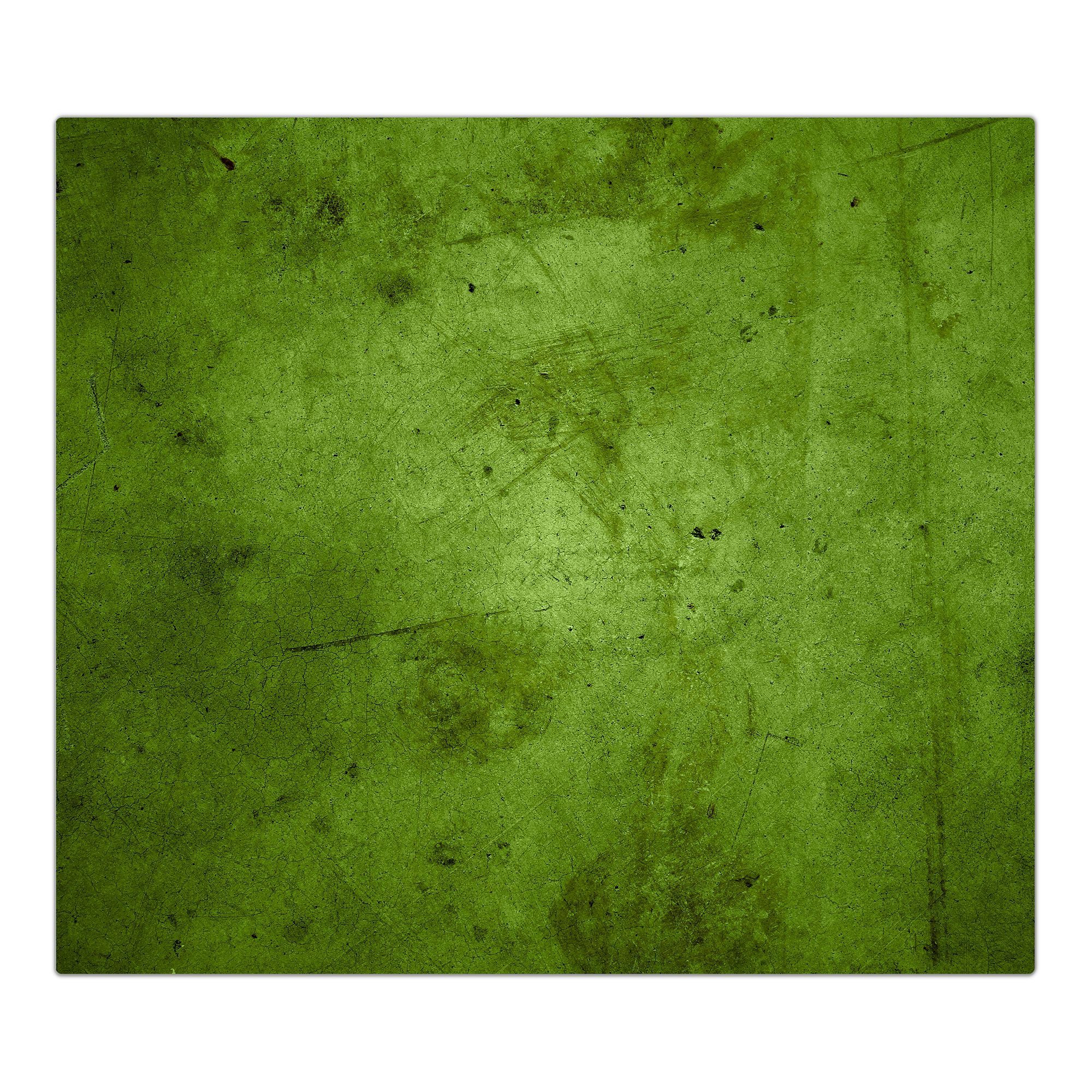 Primedeco Herd-Abdeckplatte Herdabdeckplatte Spritzschutz aus Glas Grüne grobe Strukturen, Glas, (1 tlg)