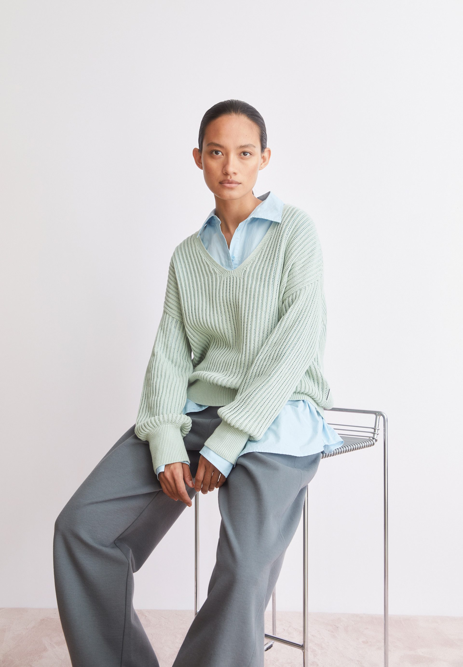 Armedangels Strickpullover LINEN BLEND Pullover aus Leinen-Mix Loose Fit
