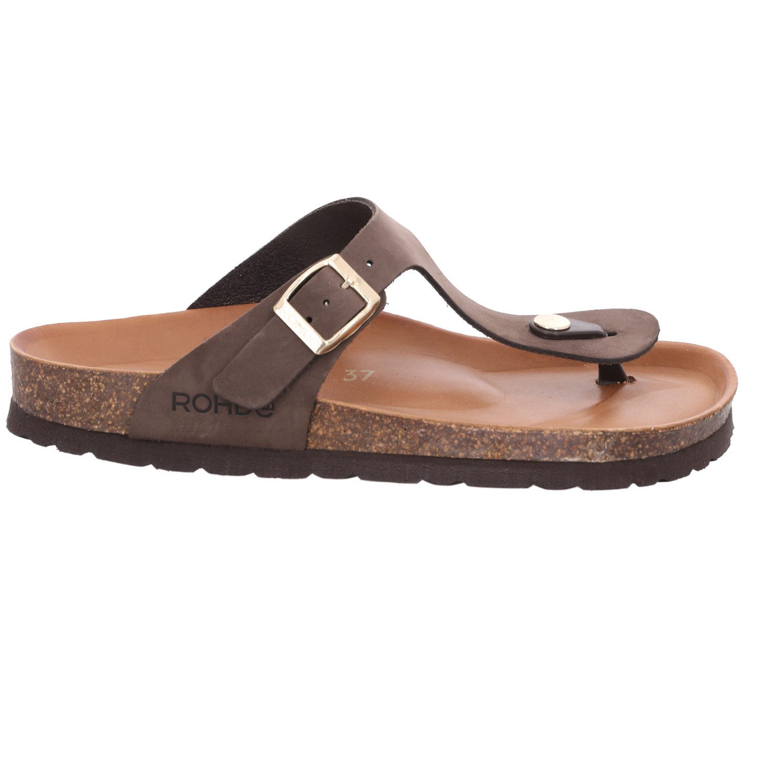 Rohde ALBA Zehentrenner Sommerschuh, Urlaubsschuh, Hausschuh mit verstellbarer Schnalle