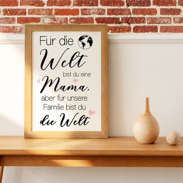 Tigerlino Poster Beste Mama der Welt Muttertag Geburtstag Geschenk Mama Spruch, DIN A4
