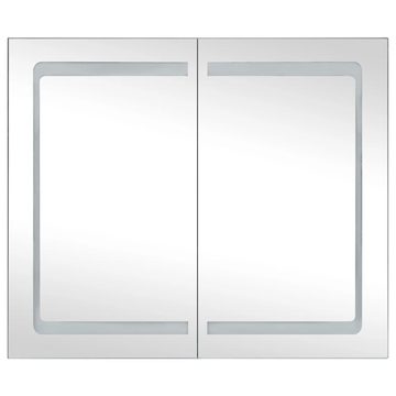 vidaXL Badezimmerspiegelschrank LED-Spiegelschrank fürs Bad 80x12,2x68 cm