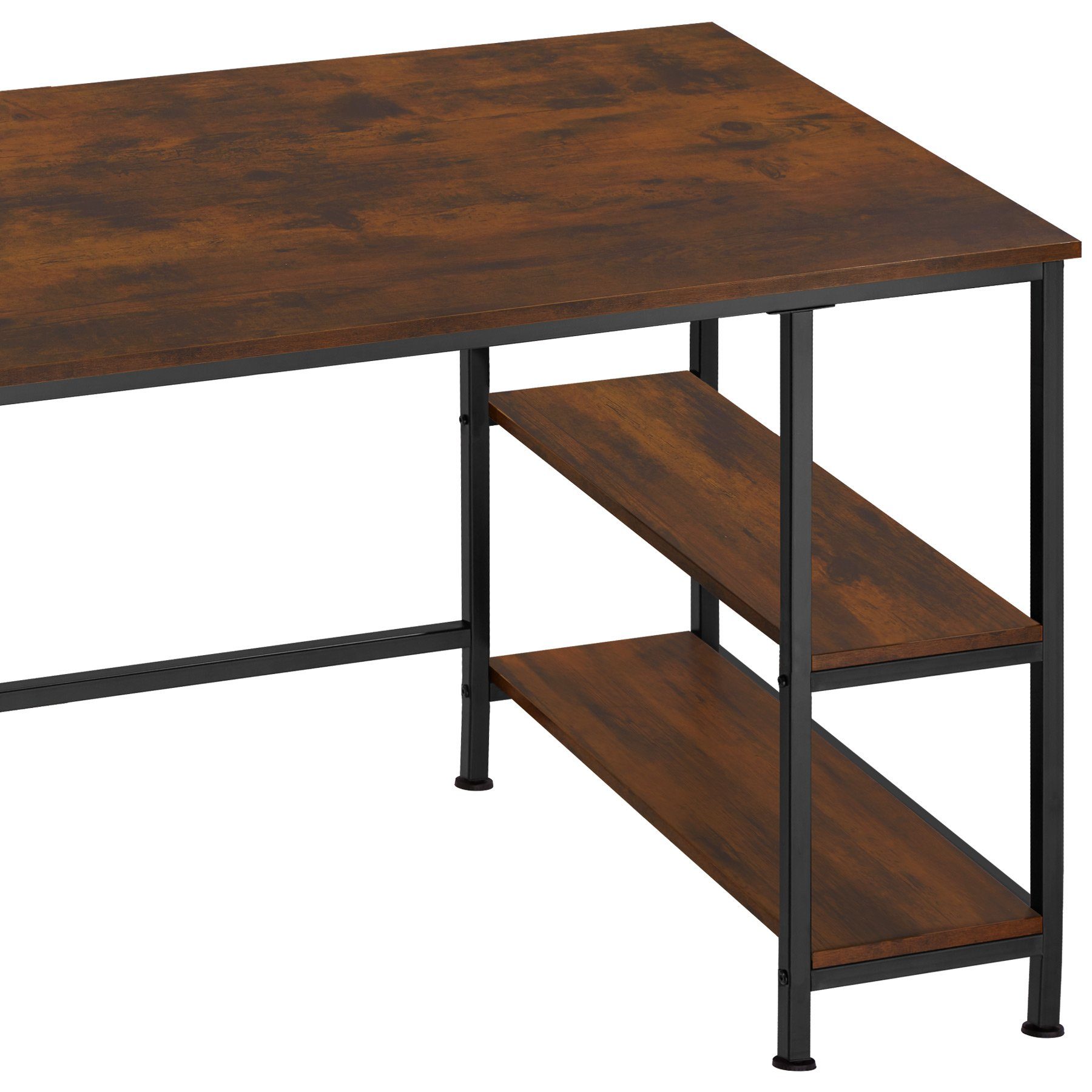 Canton (1-St., rustikal Holz tlg) Schreibtisch dunkel, tectake Industrial 1