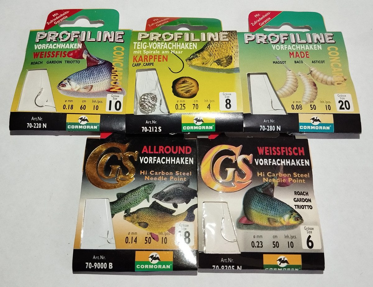 Wurmhaken Cormoran CGS/Profiline-Angelhakenset, 5-teilig, gemischte Sorten