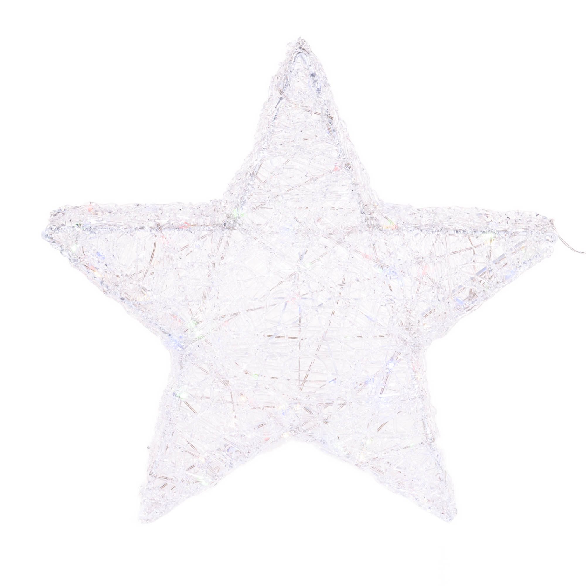 Fééric Lights & Christmas Dekoobjekt Dekorativer Stern mit LED-Beleuchtung, 50 cm (Deko-Objekt, Deko-Objekt)