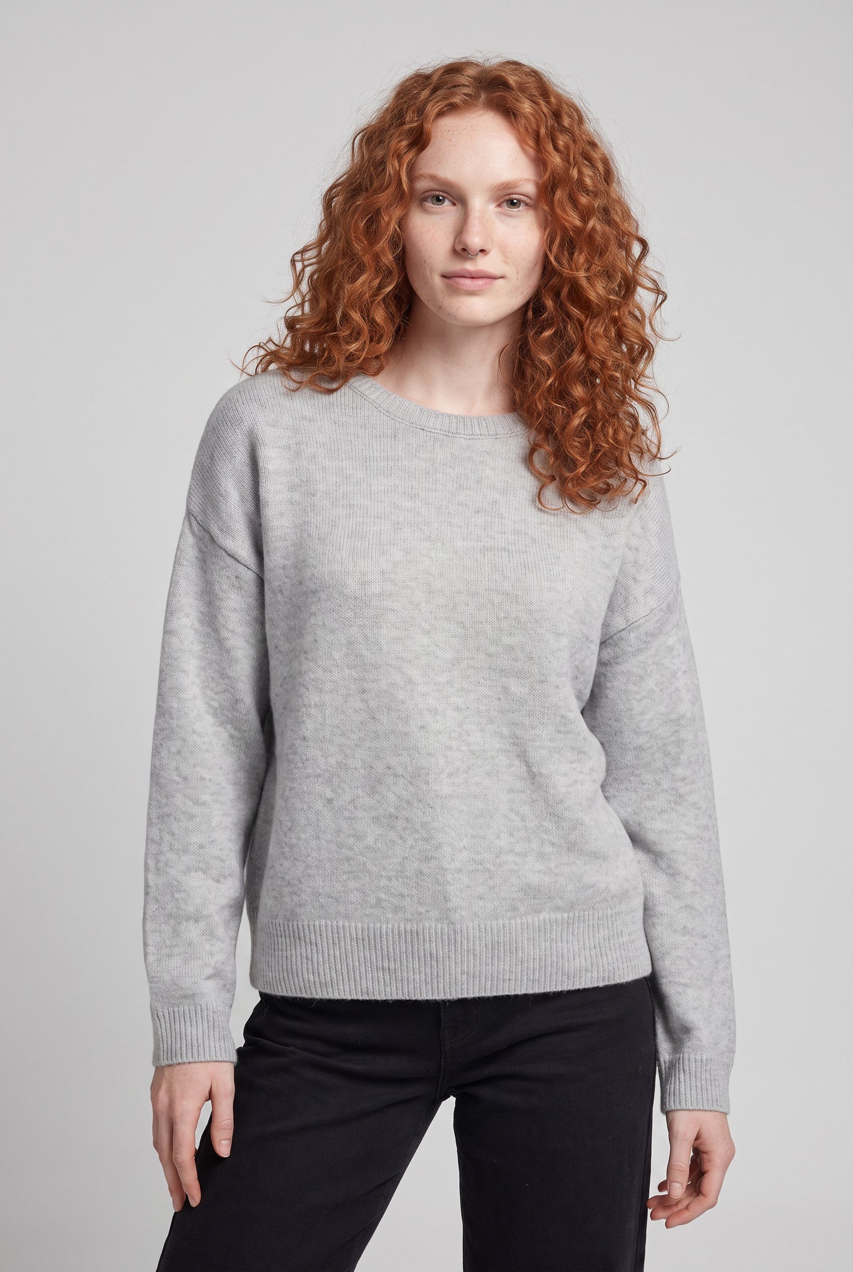ONLY Strickpullover ONLOLIVIA LS O-NECK CC KNT Materialmix, regular fit
