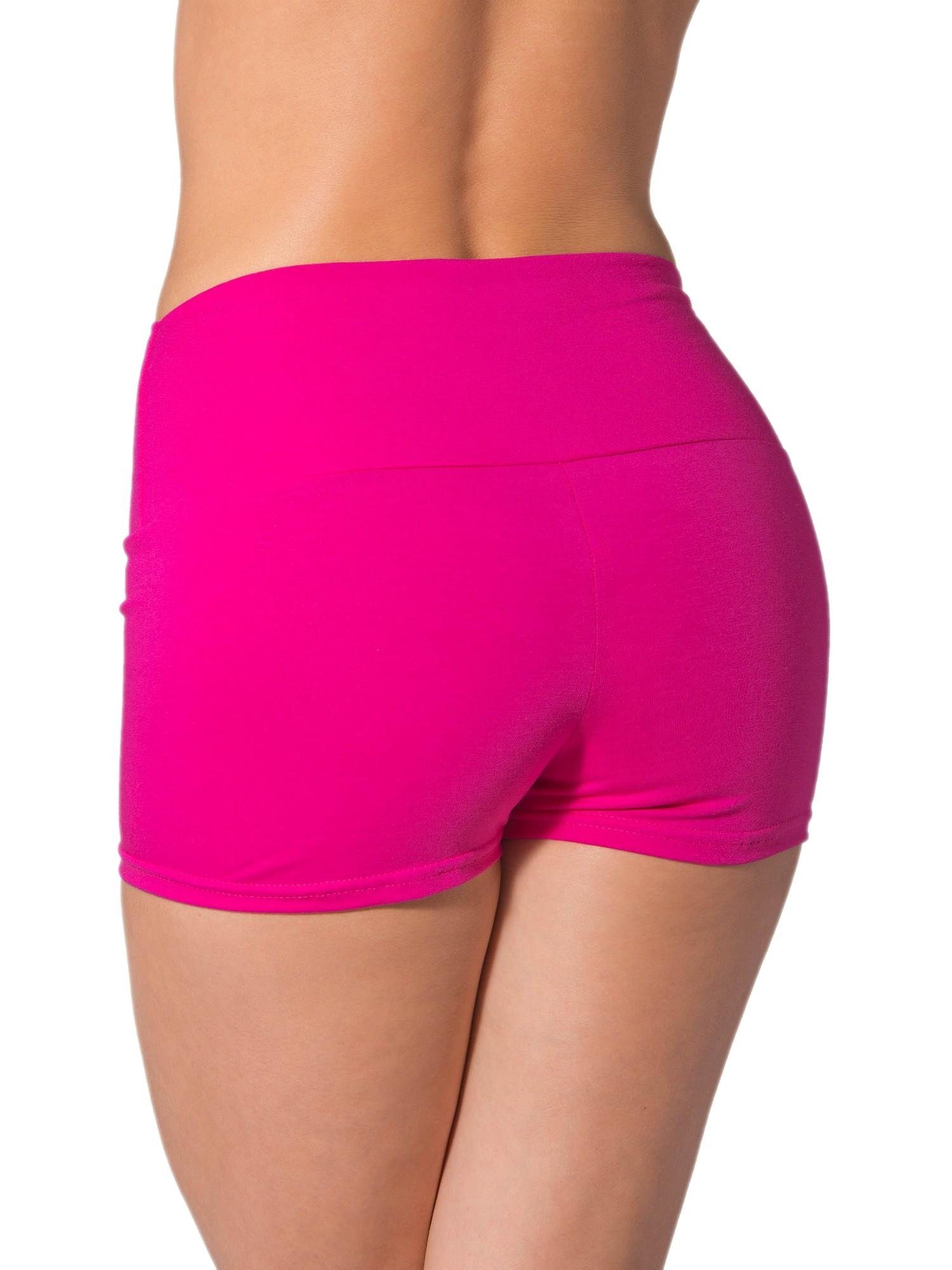 Alkato Yogashorts Alkato Damen Shorts mit Hohem Bund Hotpants Radlerhose Long Shorts