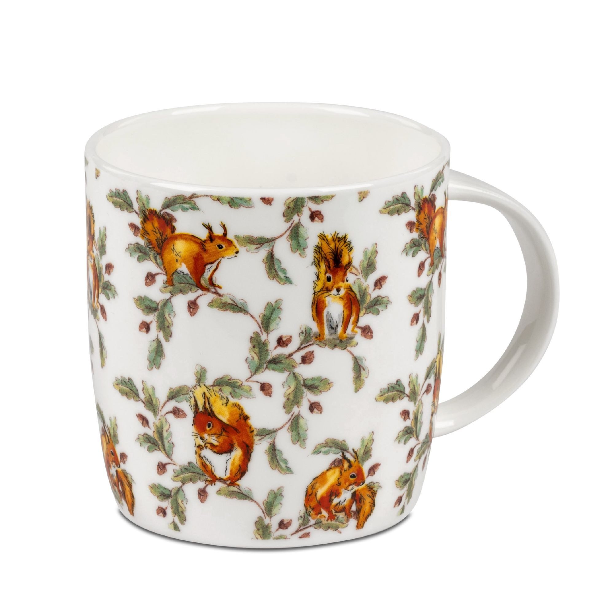 formano Tasse Roy Kirkham, Porzellan, Spülmaschinengeeignet, Weiß, Motiv: Eichhörnchen