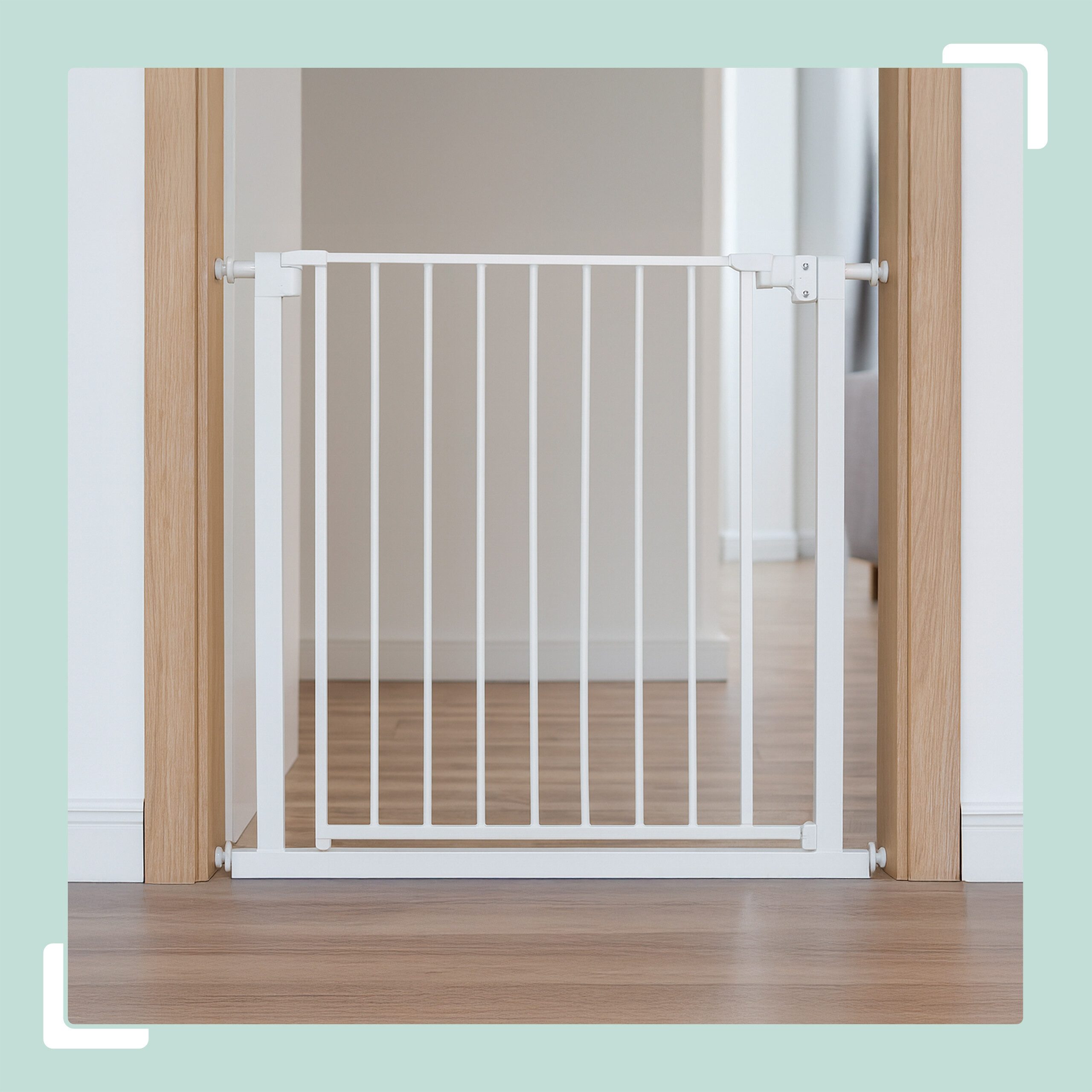 relaxdays Türschutzgitter Treppenschutzgitter 75–100 cm (ohne Verlängerung), weiss, 75 - 80 cm