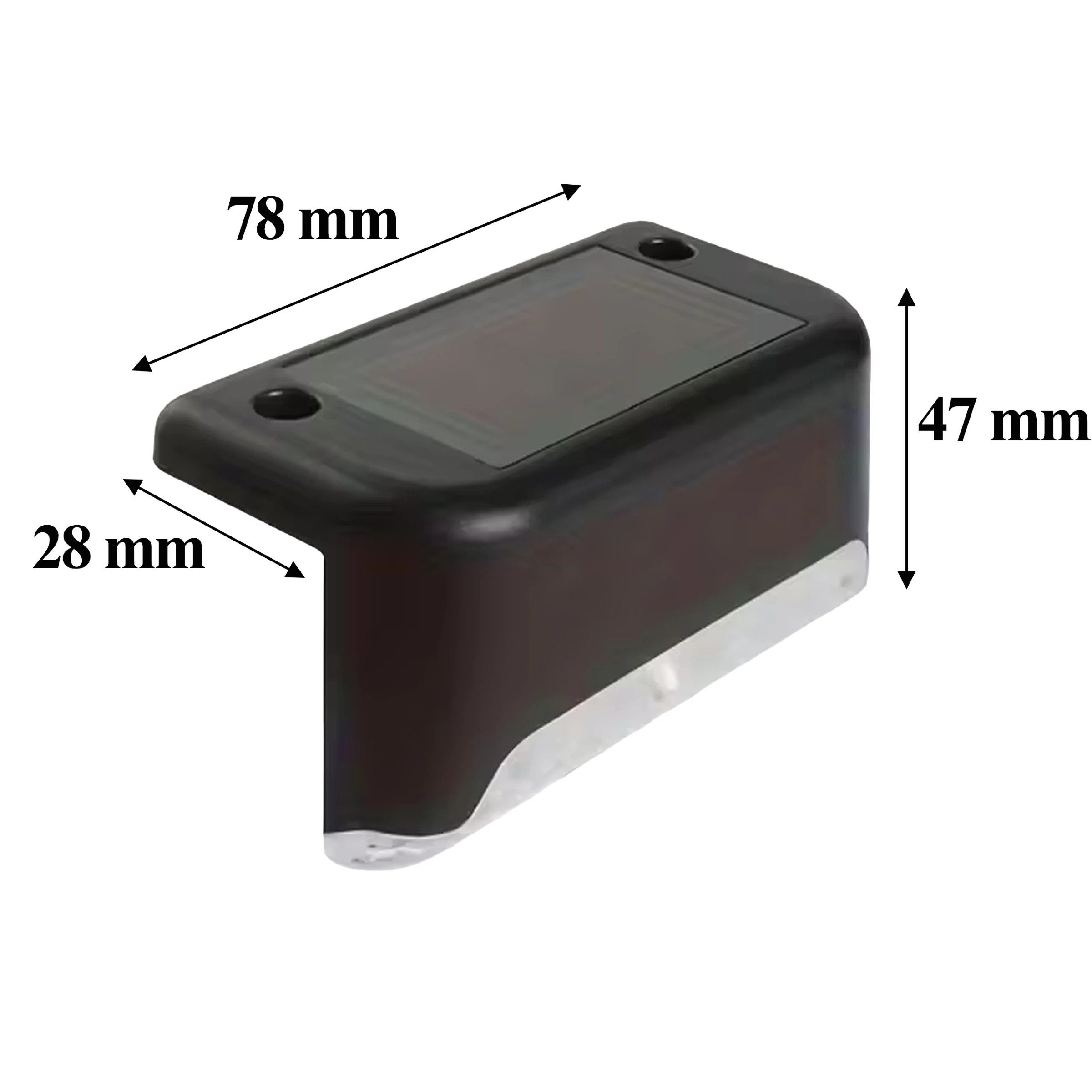 Realb2b LED Solarleuchte LED Solarleuchte Solar Treppenleuchten Außenleuchten Warmweiß 4er Set, LED fest integriert, Warmweiß, Wetterbeständige Solarleuchte IP44 mit fest integrierten LED-Lampen