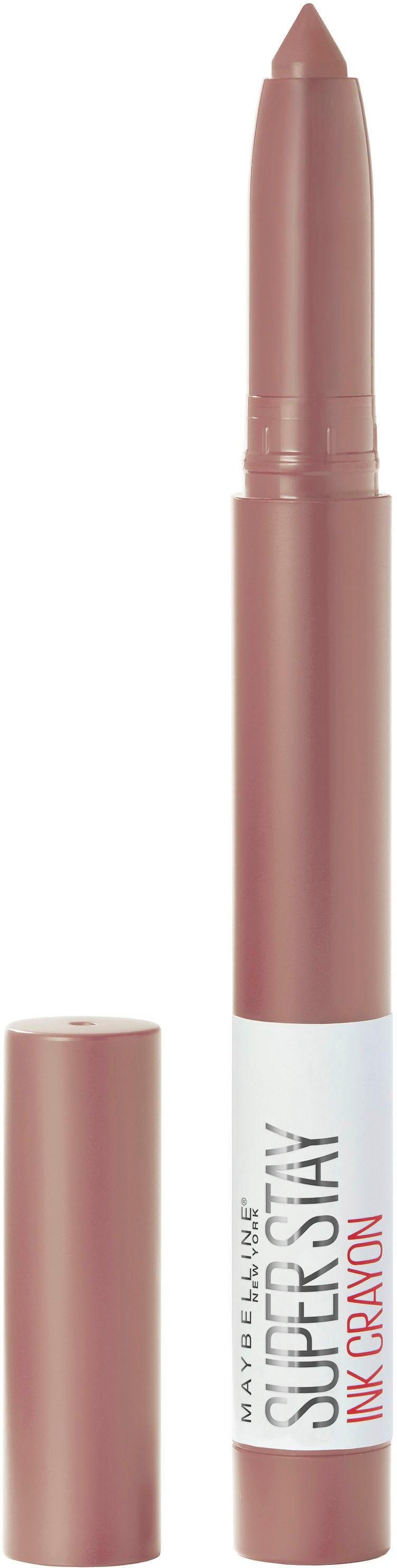 MAYBELLINE NEW YORK Lippenstift SUPER STAY INK CRAYON, matter Lippenstift in klassisch origineller Stiftform
