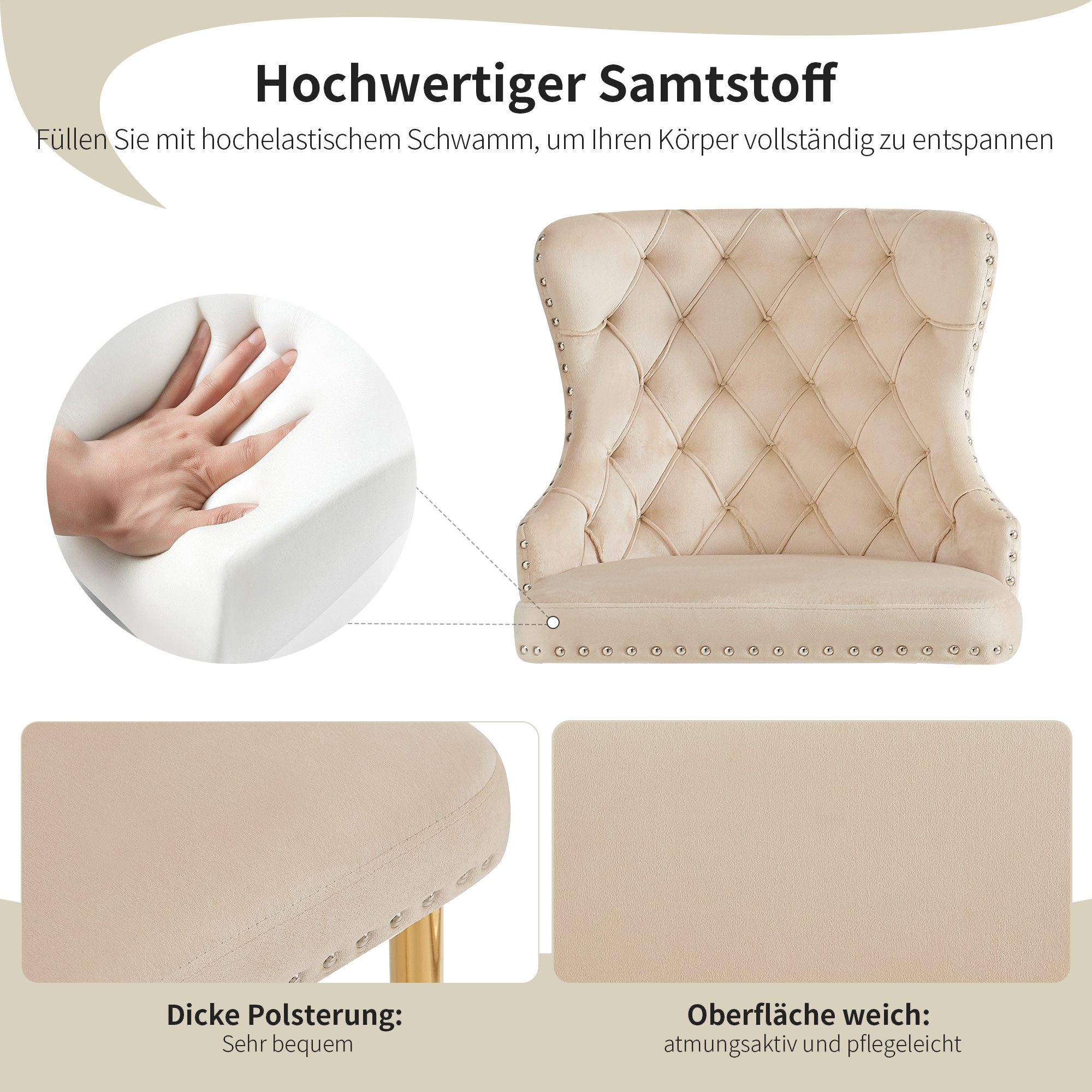 HAUSS SPOLE Esszimmerstuhl 6 St ergonomischer günstig online kaufen