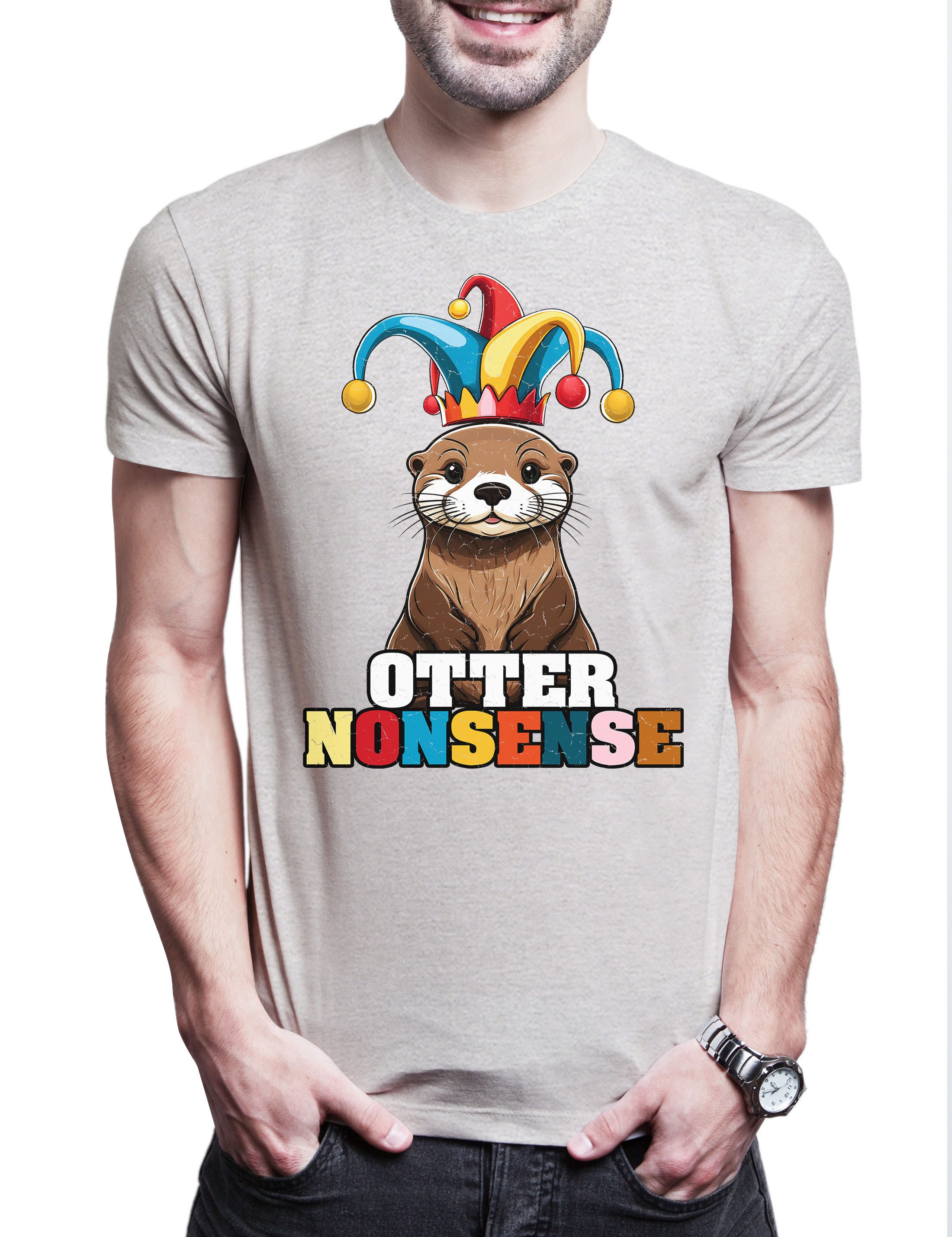 Print-Shirt Otter Nonsense Herren T-Shirt Other Slogan Wildlife lontra Nutria