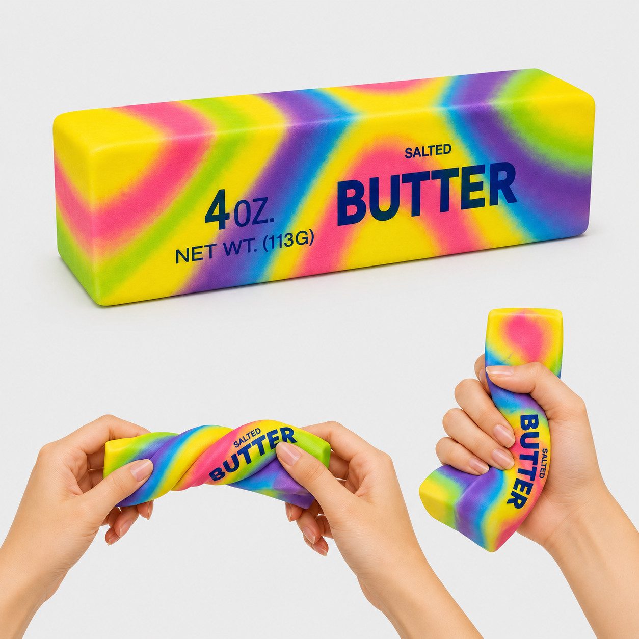 Candy & Bar Greifling Butter Squishy Fidget Toy – 4 Farben zu Auswahl