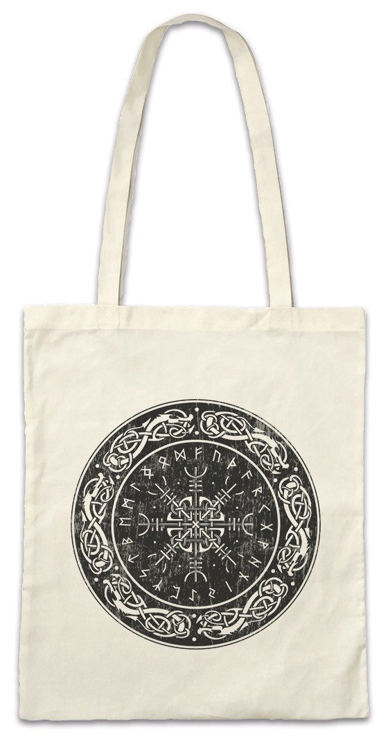 Beuteltasche Viking Shield I Stofftasche Schild Knoten Walhalla Wikinger Vikings