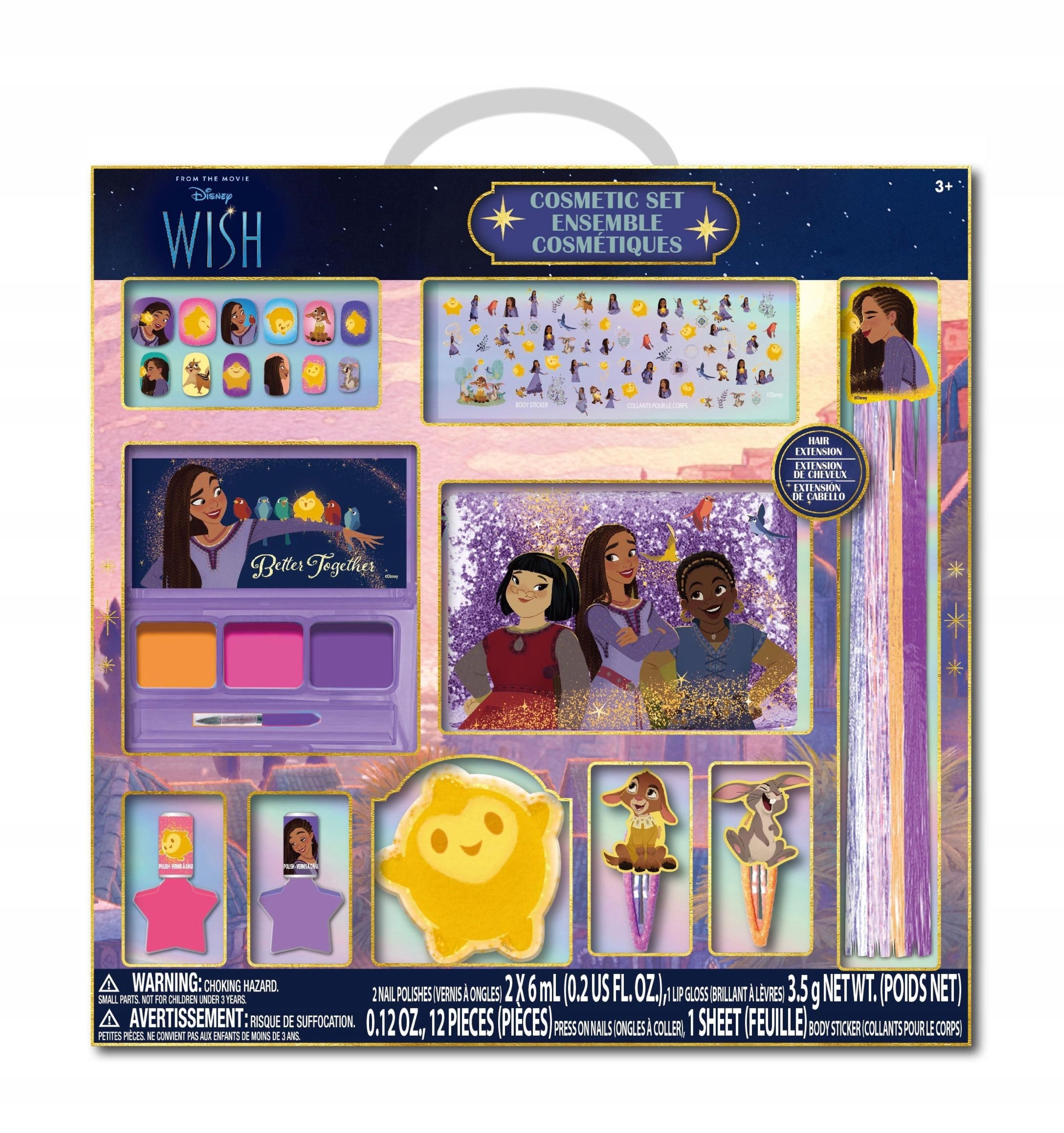 Disney Kosmetik-Set Disney Wish Kosmetik & Haar-Set für Kinder + Tasche + GRATIS!, 10-tlg.