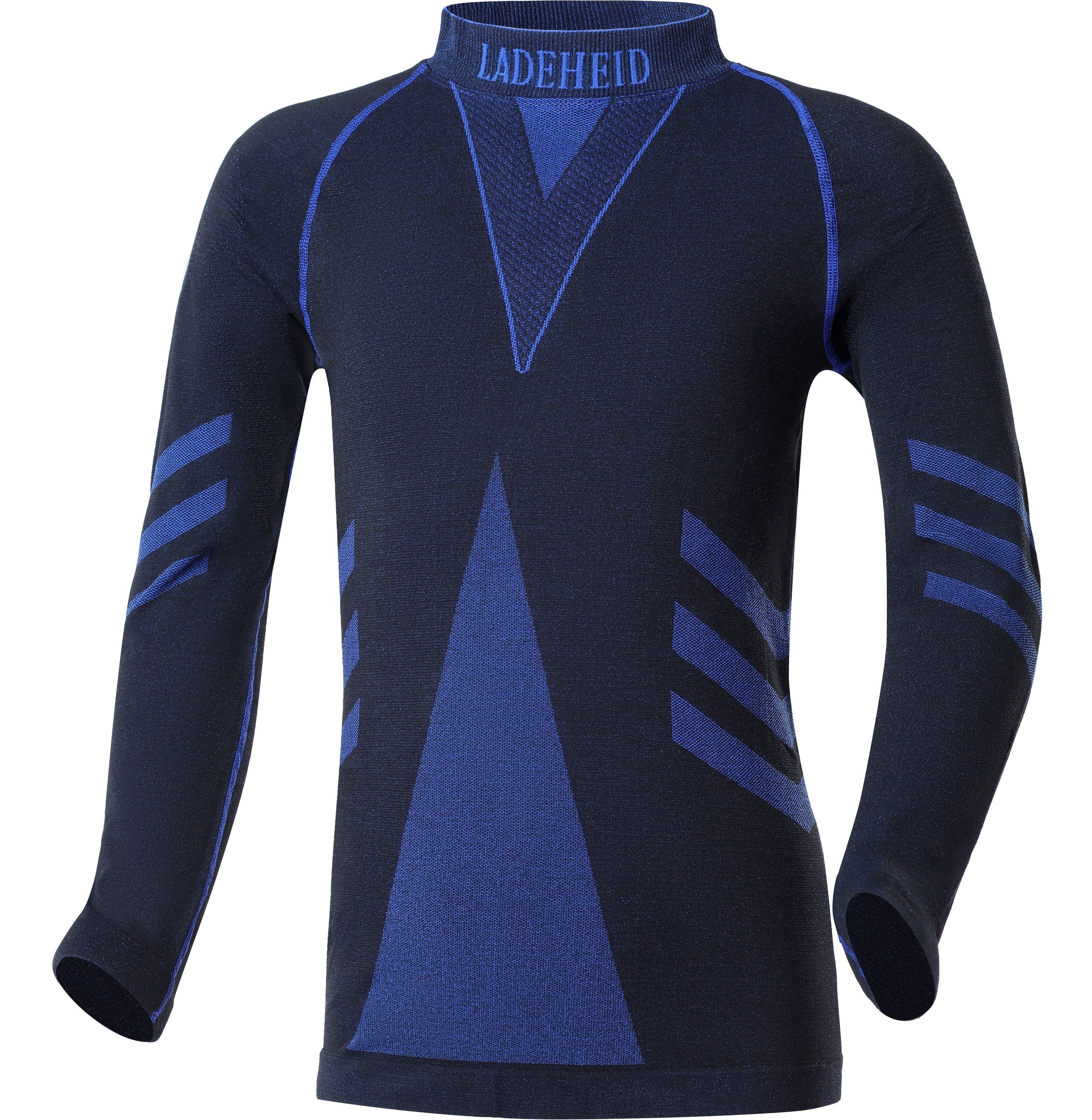Ladeheid Funktionsunterhemd Kinder Funktionsunterwäsche Thermoaktives Schwarz/Marineblau Langarm Shirt LAGI007
