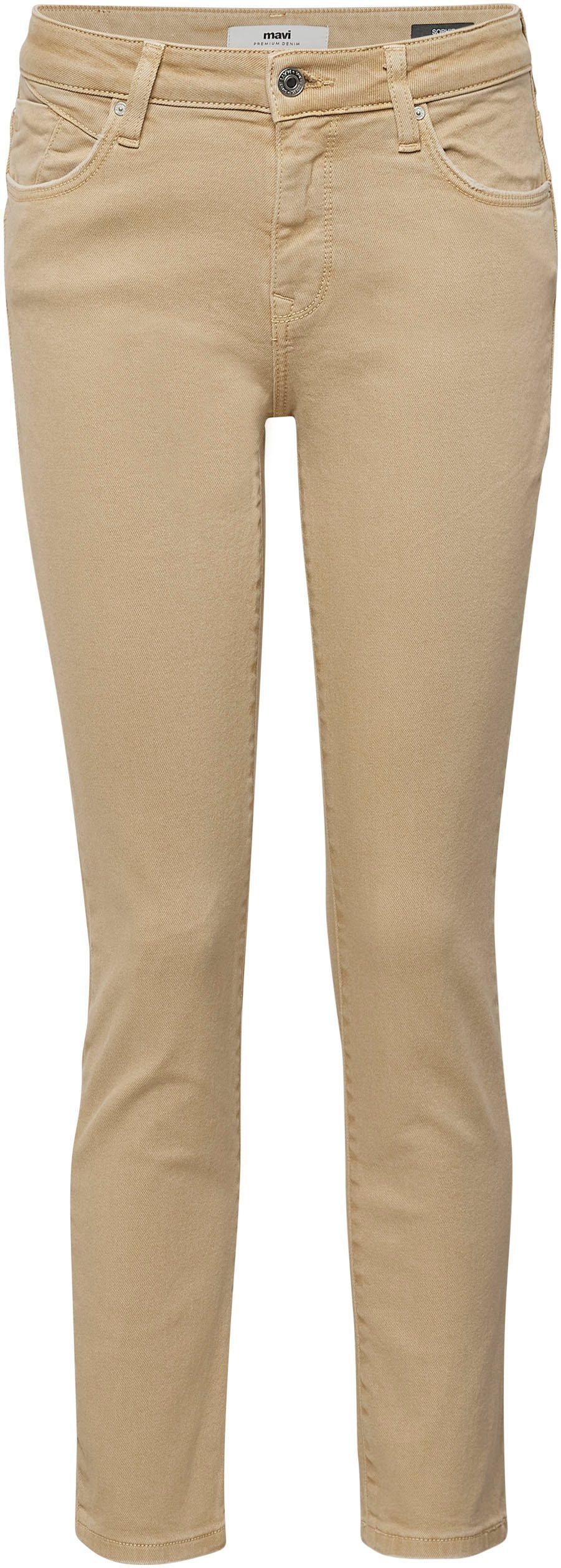 dank Slim-fit-Jeans hochwertiger camel Stretchdenim trageangenehmer (beige) Verarbeitung Mavi