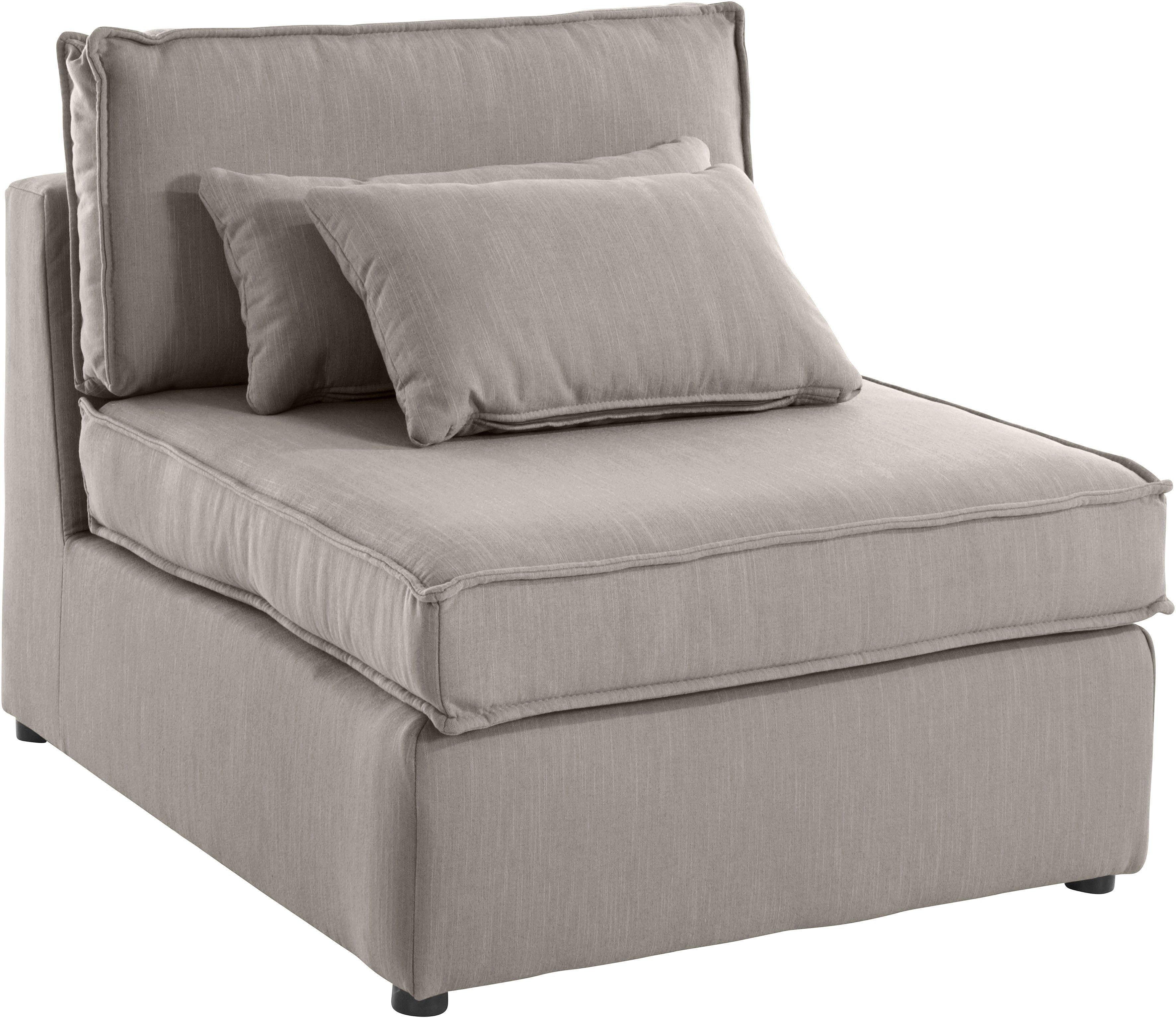 RAUM.ID Sofa-Mittelelement Florid, als Teil eines Modulsofas, fester  Sitzkomfort, auch in Cord, Individuell zu kombinieren - fest montierbar an  andere Module