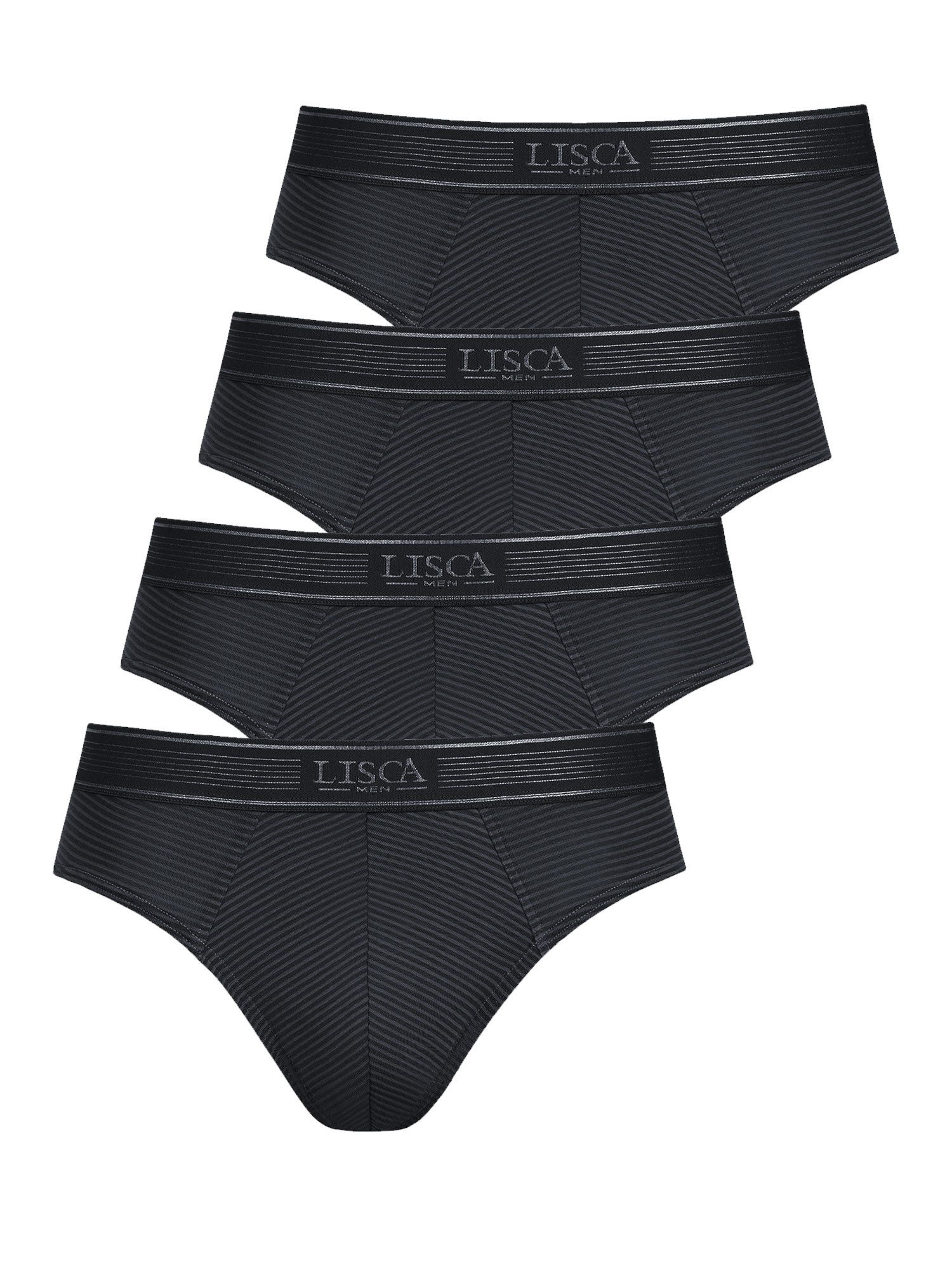 Lisca Slip 4er Pack Herren Slip Zeus (Packung, 4-St) Cotton Modalmix, hautfreundlich, besonders weich, seidig glänzend