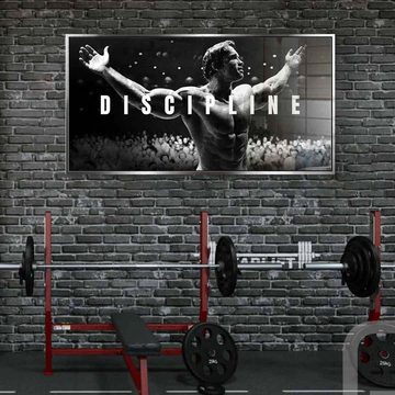 DOTCOMCANVAS® Acrylglasbild Discipline - Acrylglas, Acrylglasbild Arnold Schwarzenegger bodybuilding fitness Disziplin