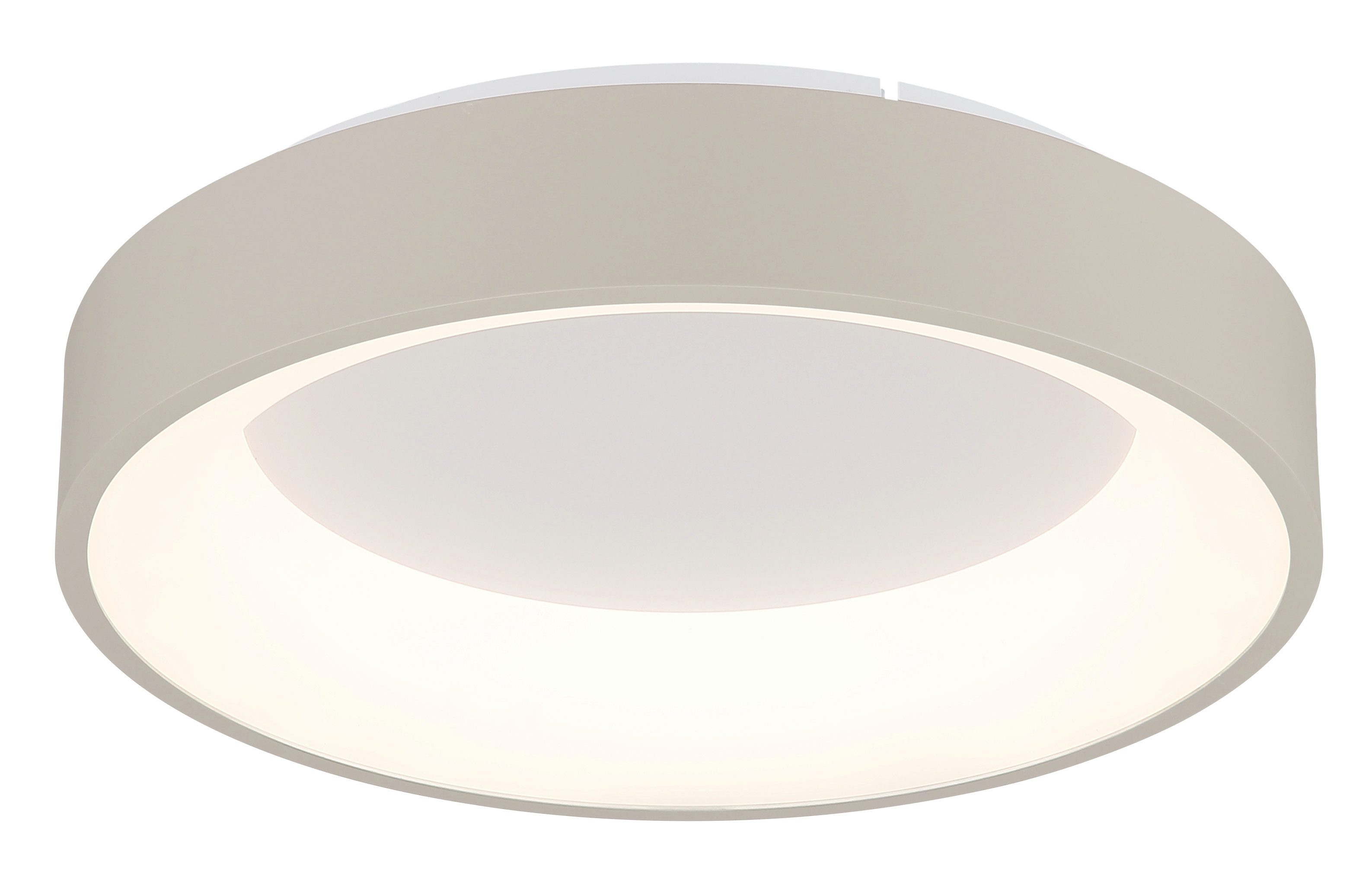 GLOBO LIGHTING Deckenleuchte GALLEGOS, LED fest integriert, Sandfarbene Deckenleuchte dimmbar mit LED, Fernbedienung