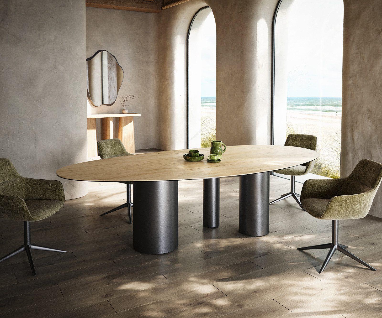 DELIFE Esstisch Edge, Oval Keramik Laminam® günstig online kaufen
