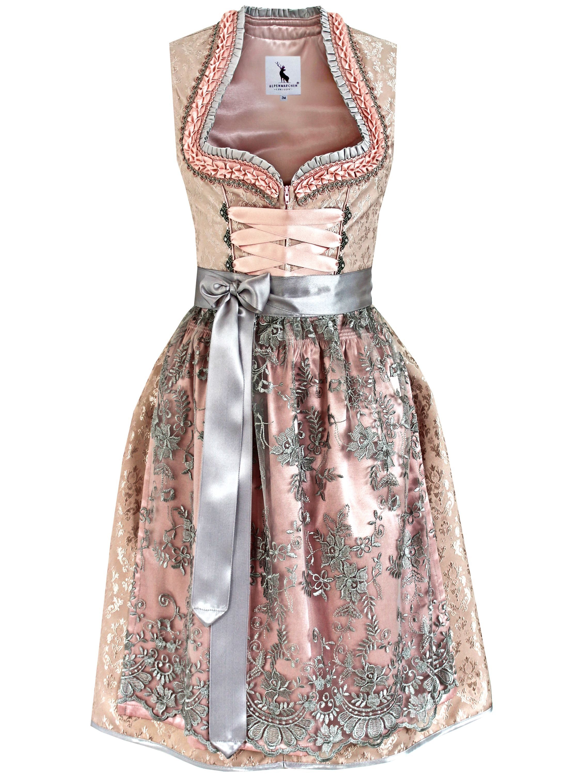 Dirndl Dirndl Annabelle in rosa und grau - ALM900