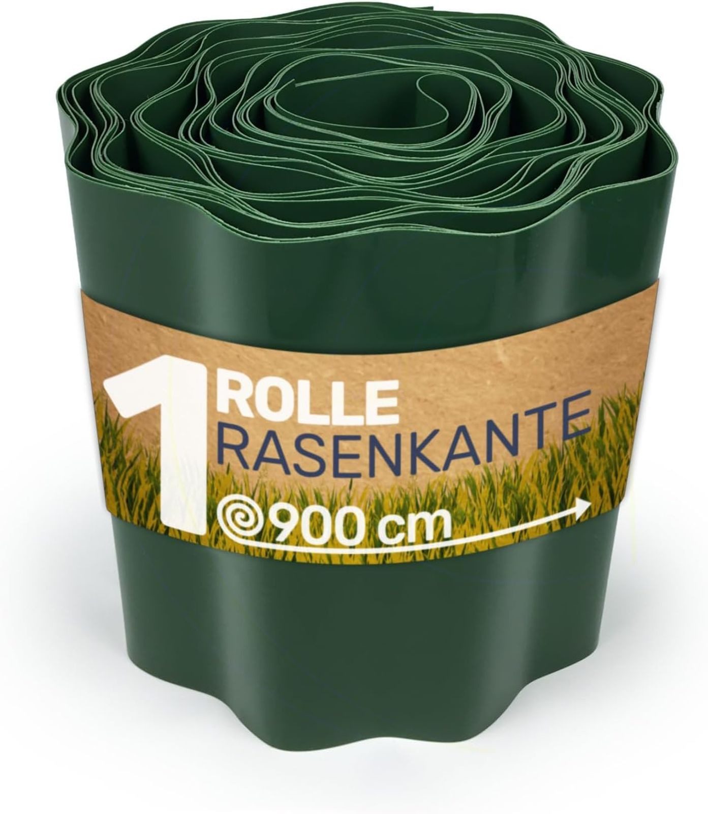 Beetbegrenzung Rasenkante Kunststoff 900x15 cm – grün, witterungsbeständig