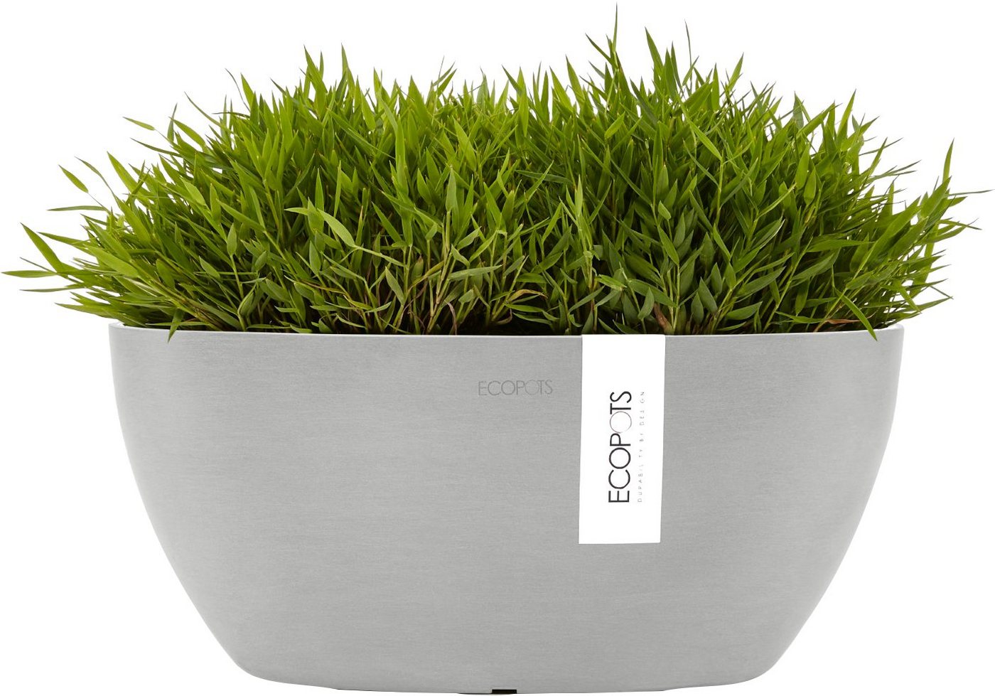 Thumbnail - ECOPOTS Blumentopf SOFIA White Grey, BxTxH: 13x13x13,5 cm