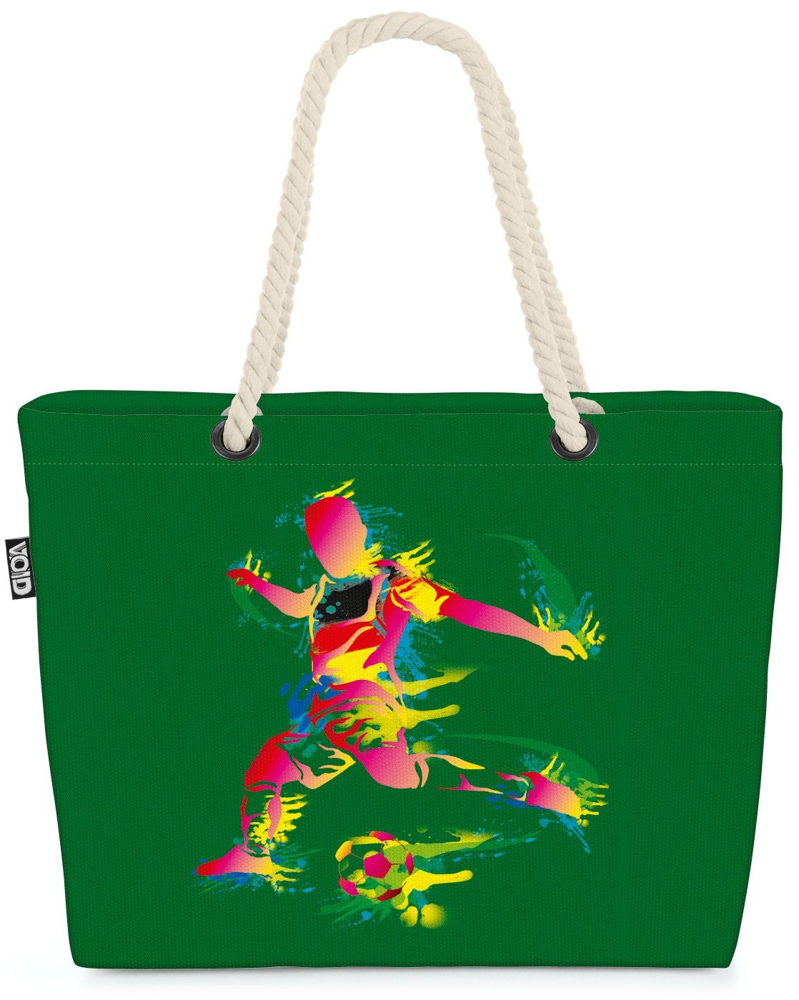 VOID Strandtasche (1-tlg), Deutschland Fussball Spieler Shopper Flagge Beach Bag EM WM grün