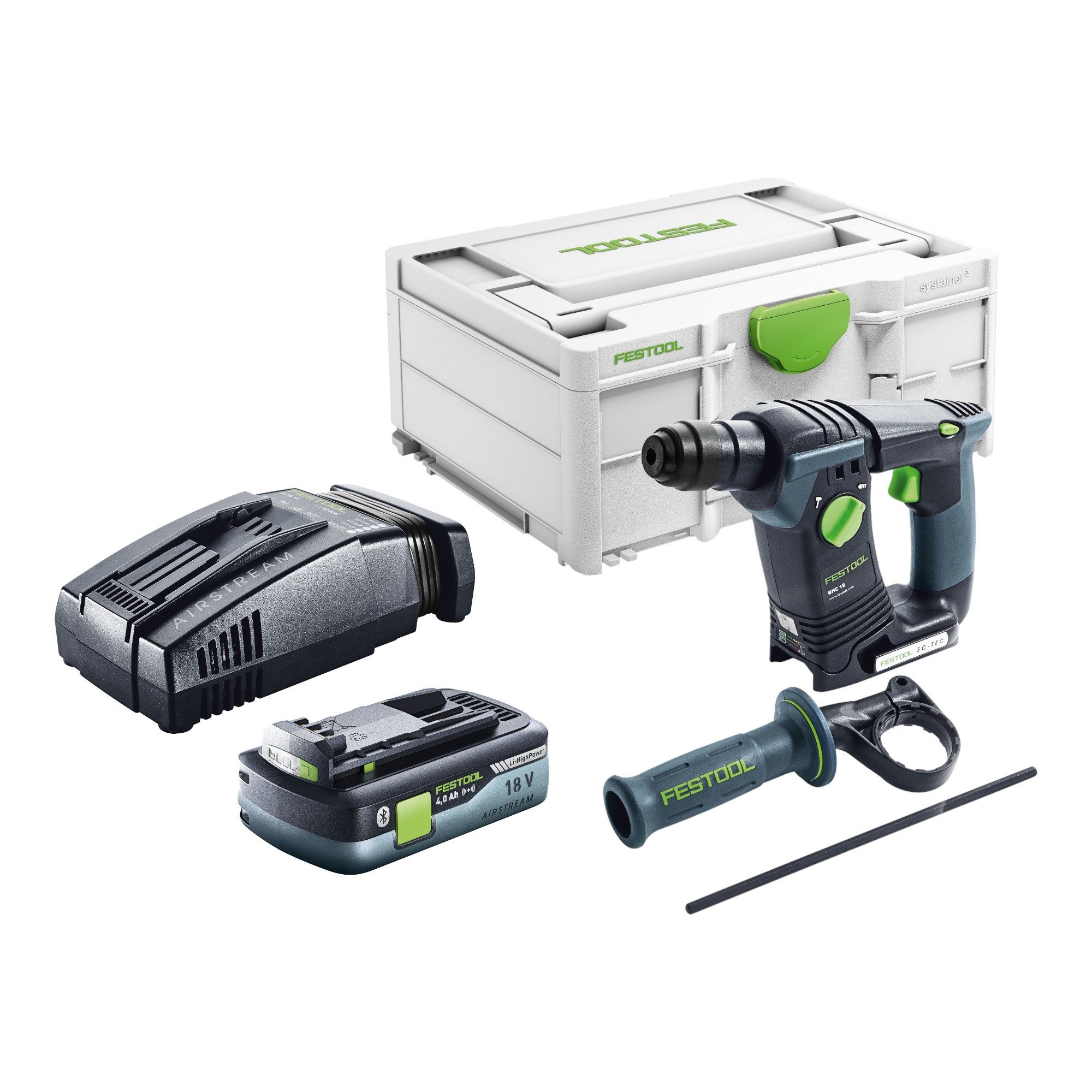 FESTOOL Akku-Bohrhammer Festool BHC 18-Basic Akku Bohrhammer 18 V 1,8 J SDS Plus Brushless (5