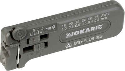 Jokari Kabelmesser »Jokari 40028 ESD-PLUS 002 ESD-Drahtabisolierer Geeignet für PVC-Drähte 0.25 bis 0.80 mm«