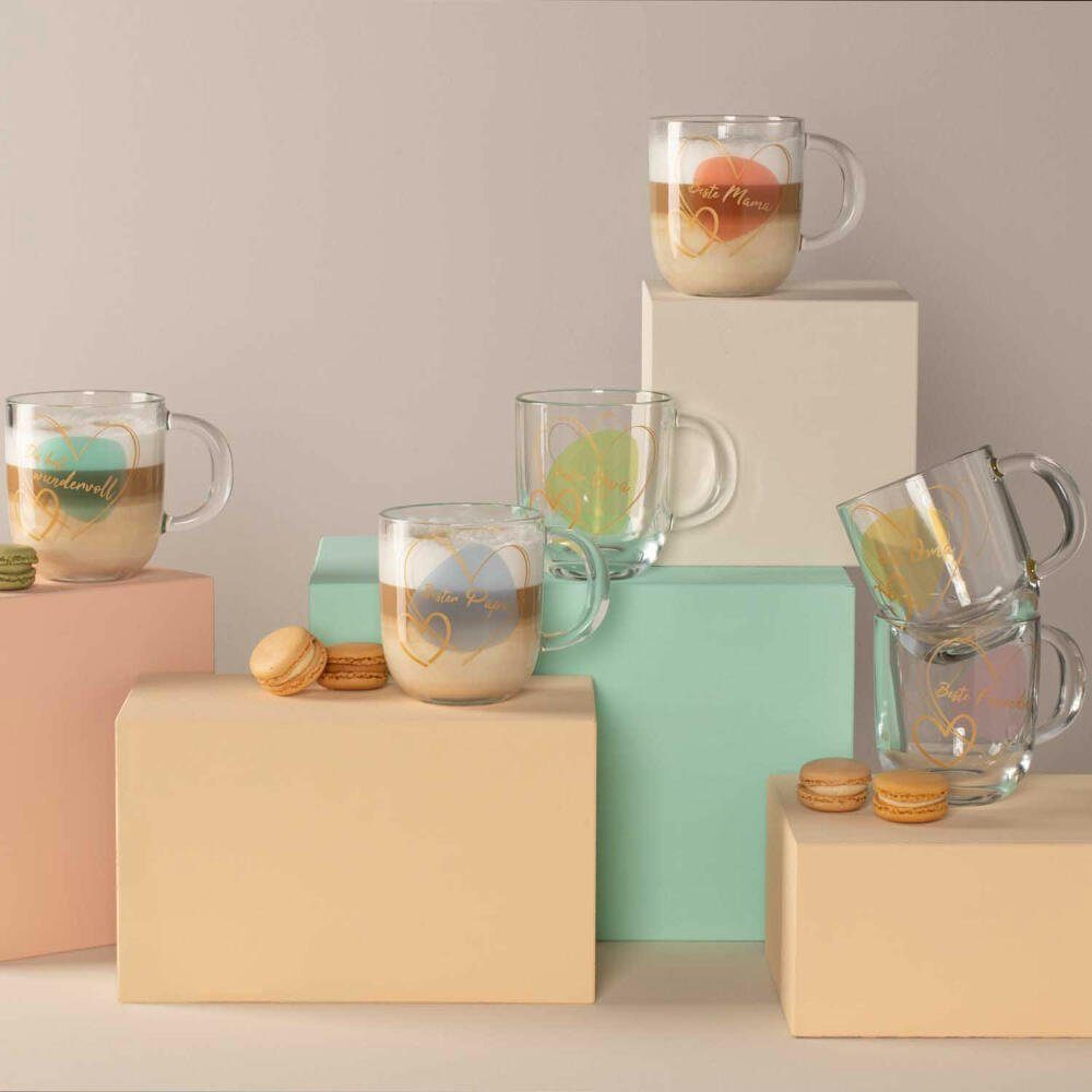 LEONARDO Tasse Emozione Beste Freundin, 400 ml, Kalk-Natron-Glas