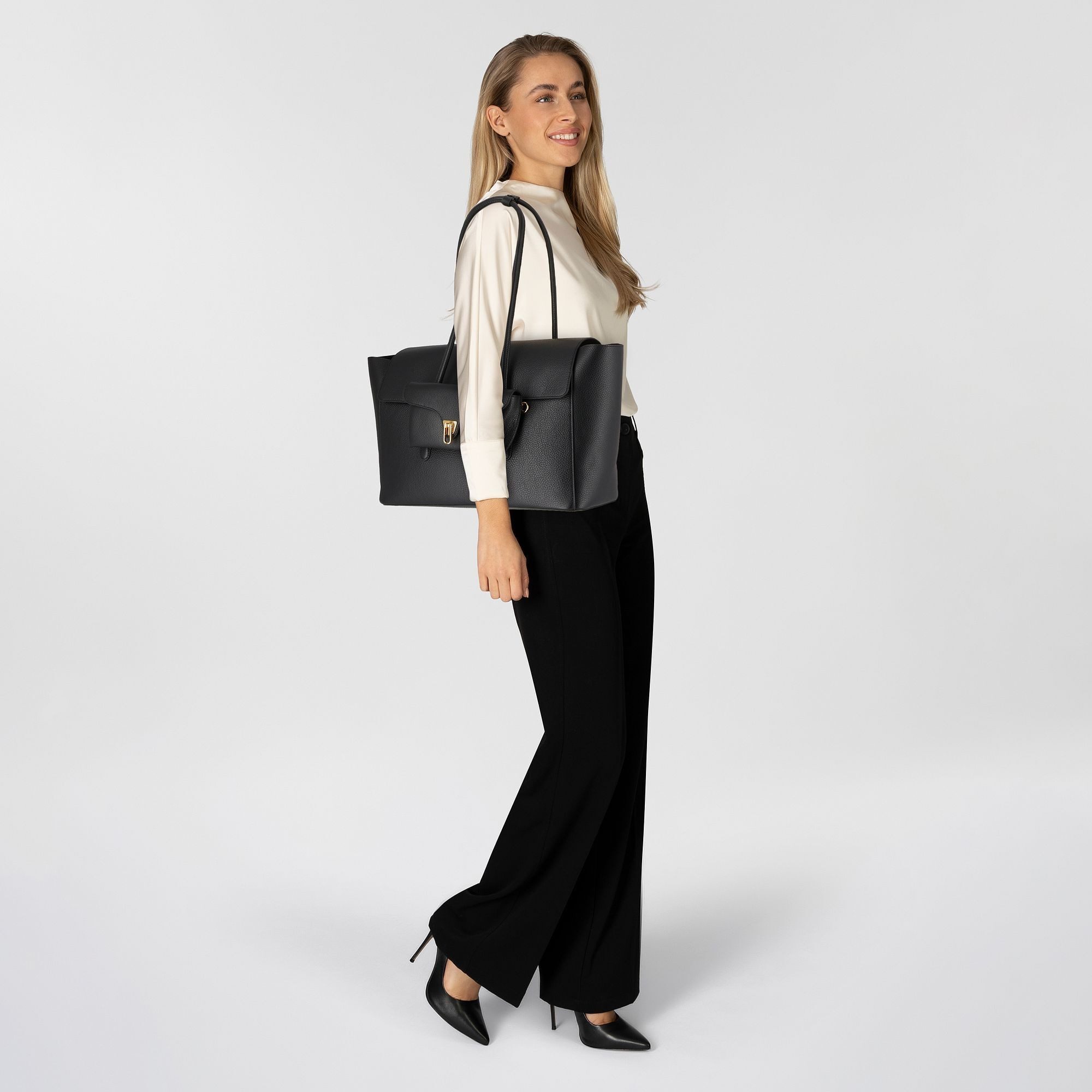 COCCINELLE Shopper Double Beat, Leder