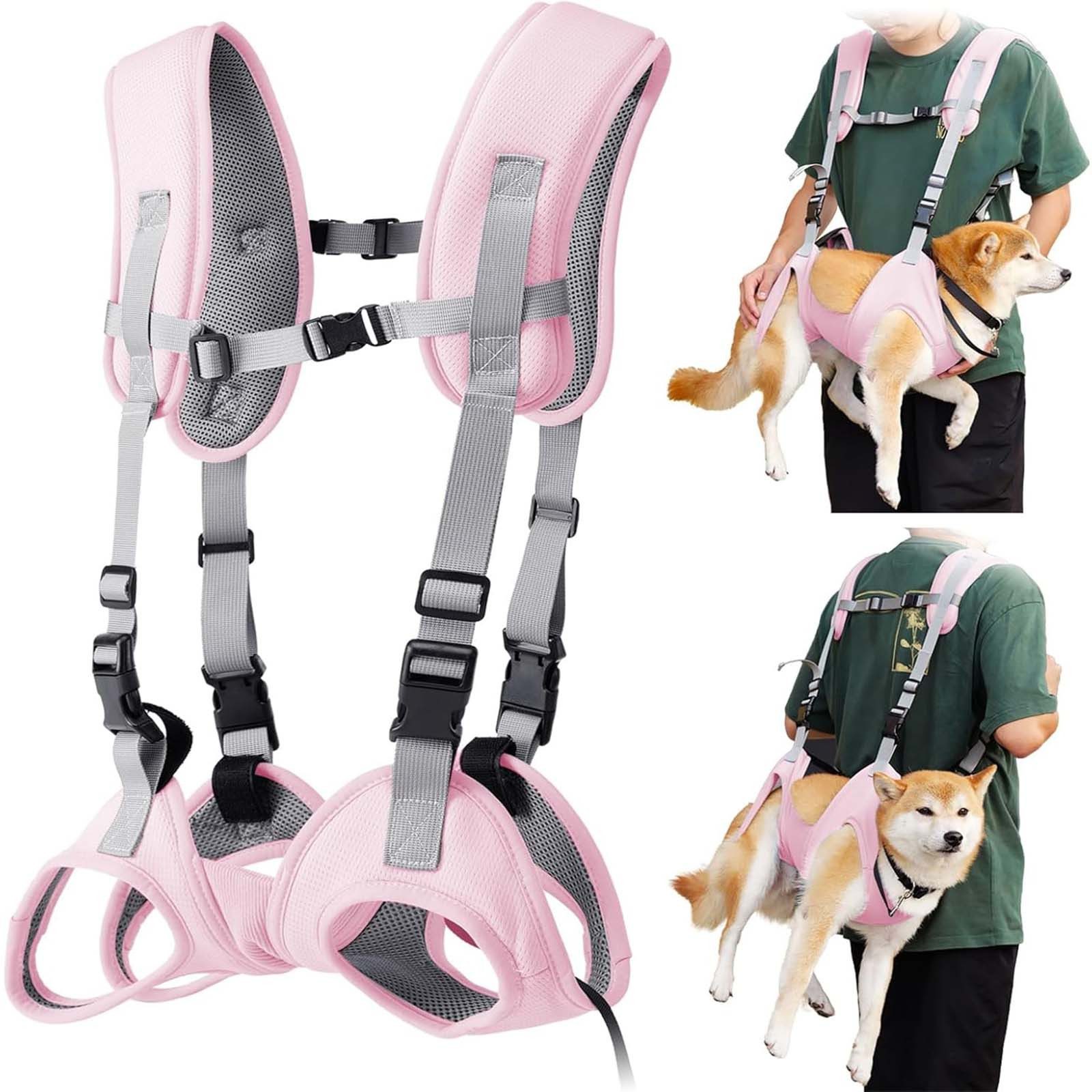 MOPUEA Tiertransporttasche Tiertransporttasche Verstellbar Atmungsaktiv Outdoor Hunderucksack, Verstellbar ergonomisch atmungsaktiv stabil für kleine bis große Hunde