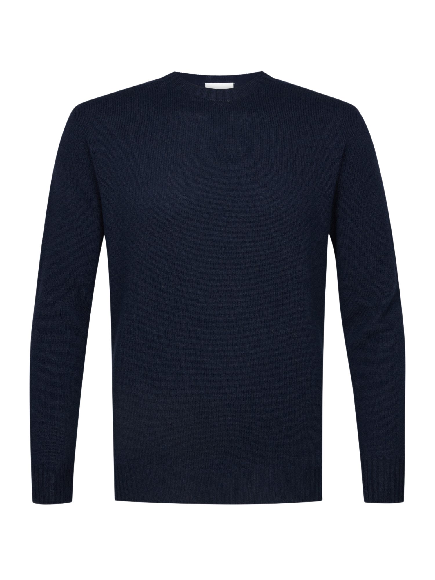 Profuomo Strickpullover blau,Basic,Wolle,Unifarben,Rundhals,Lang,Regular Fit