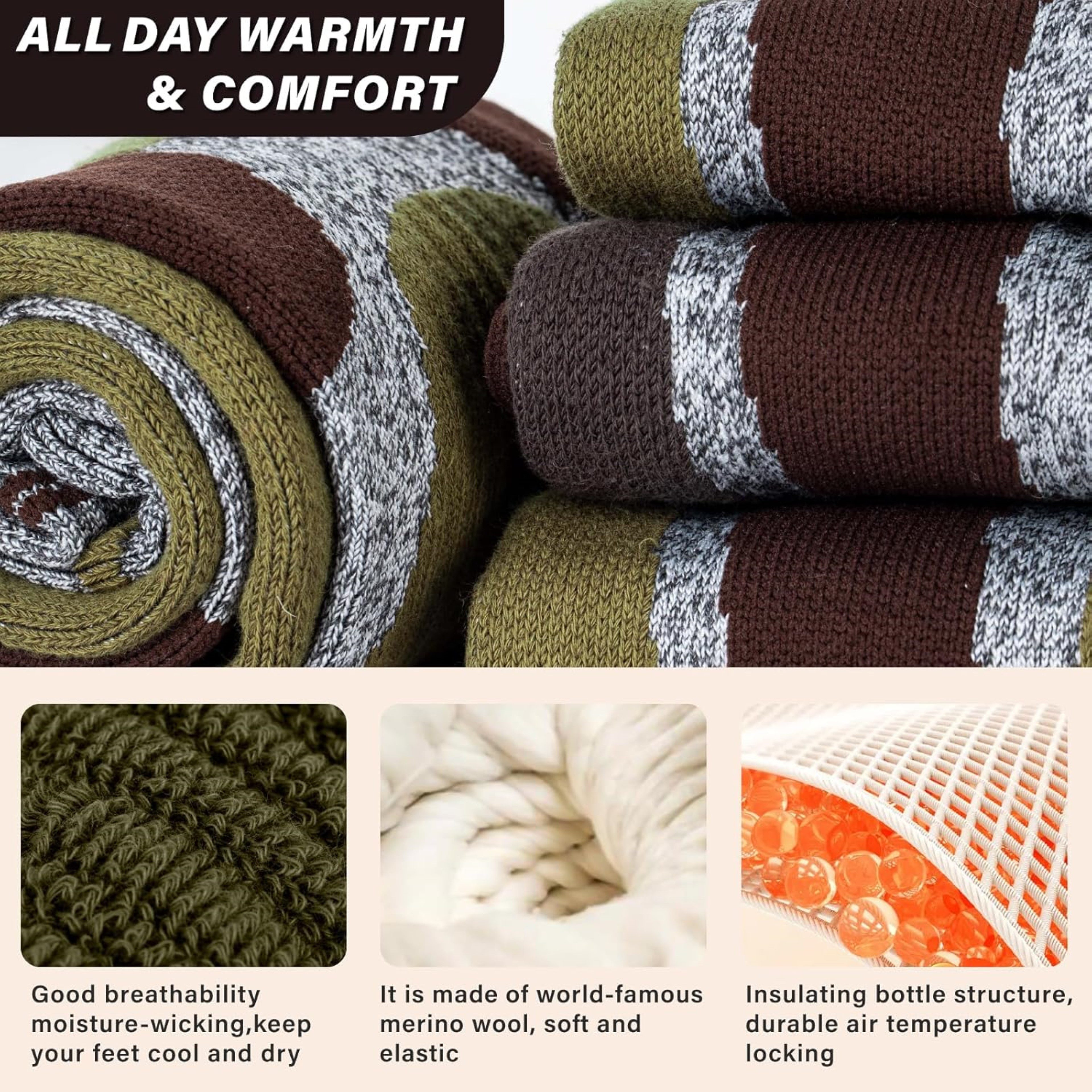 LaCute Skisocken Thermo Skisocken Merinowolle 2er-Set für Damen & Herren Outdoor (2er-Pack funktioneller Merinowoll-Kompressionssocken, 2-Paar, 2 Paar Thermosocken für Damen & Herren aus Merinowolle) Thermo-Kompressionssocken mit Merinowolle