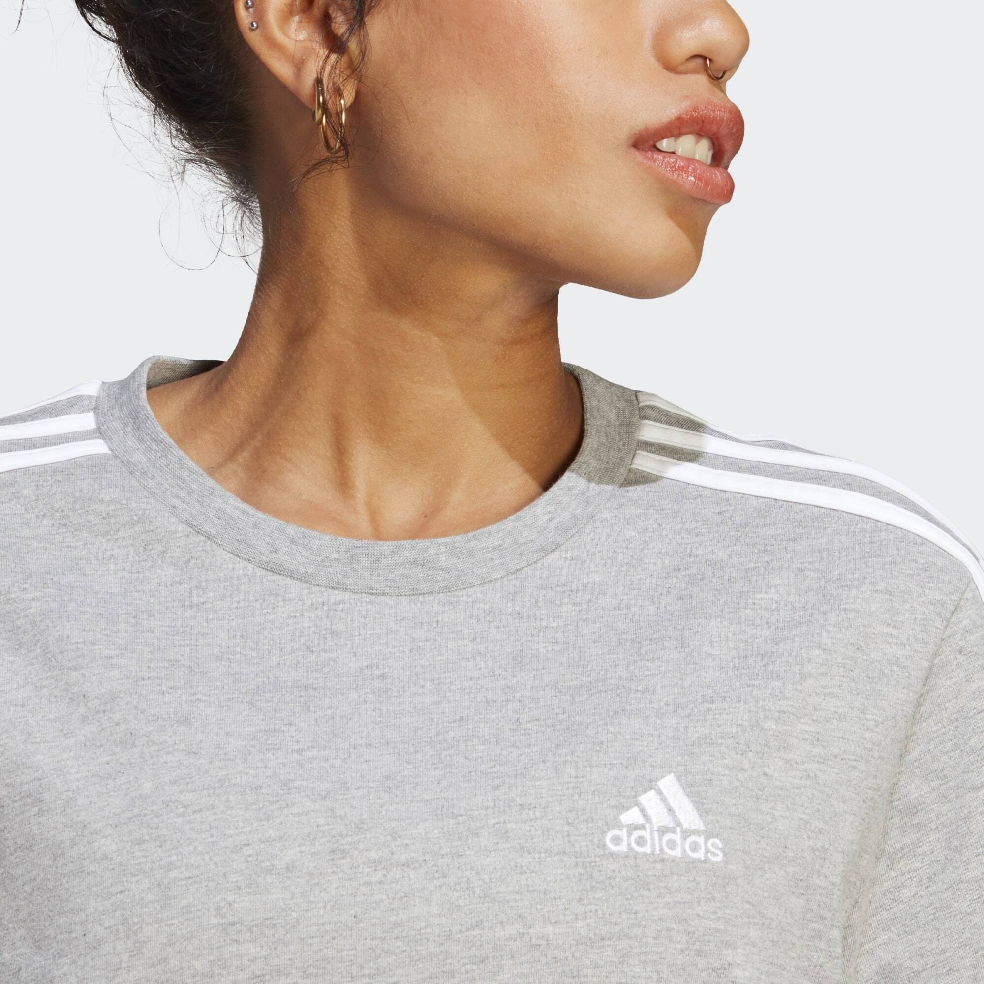 White Midikleid / Heather adidas Medium Grey Sportswear